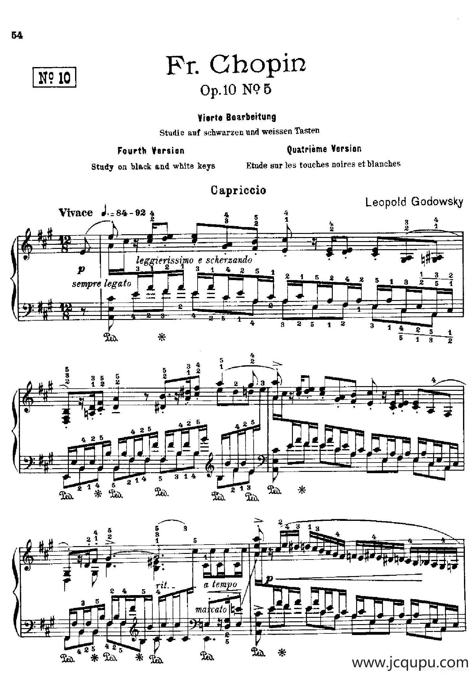 53首改编练习曲（No.10）简谱