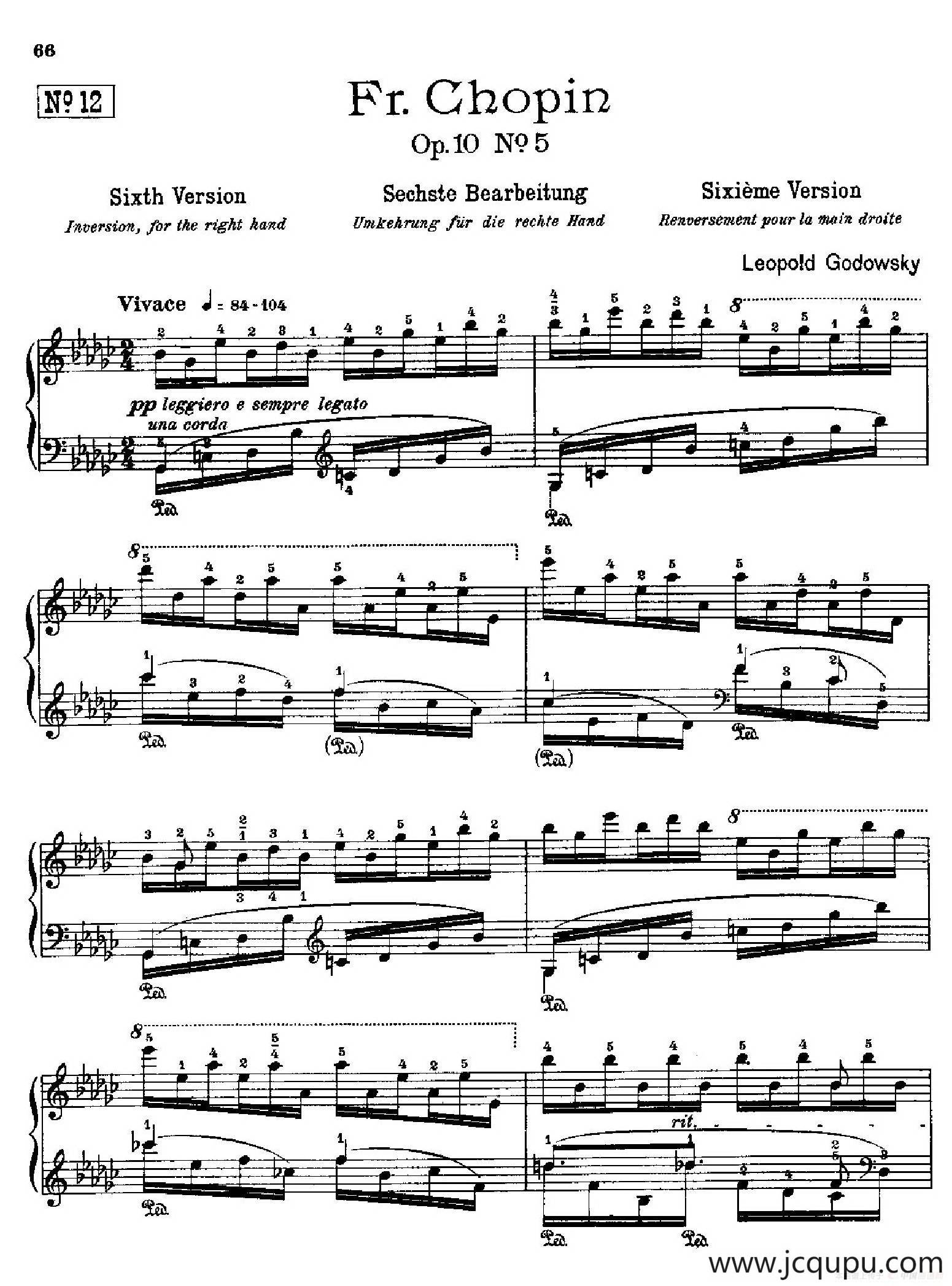 53首改编练习曲（No.12）简谱