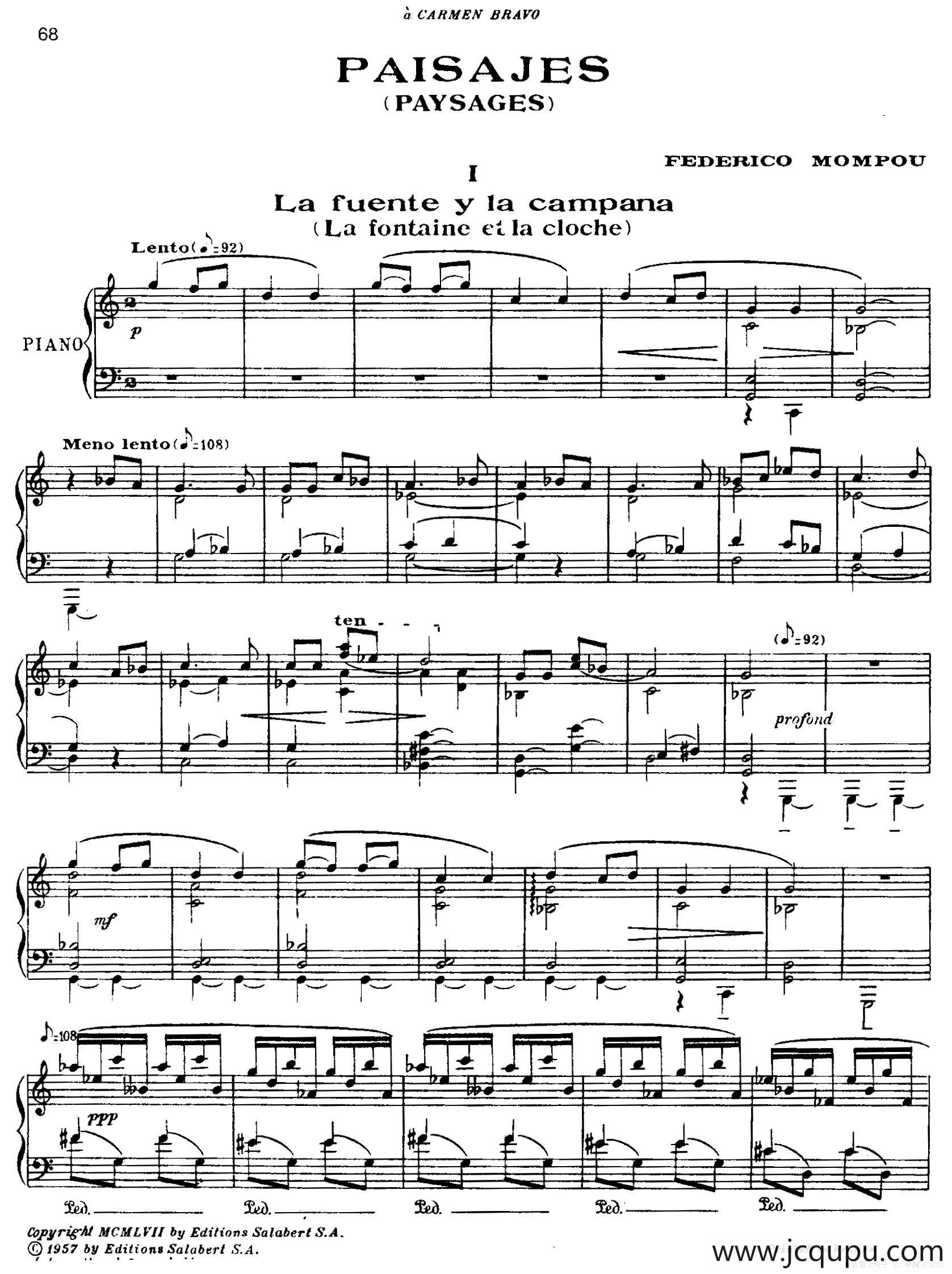 Paisajes（风景）简谱