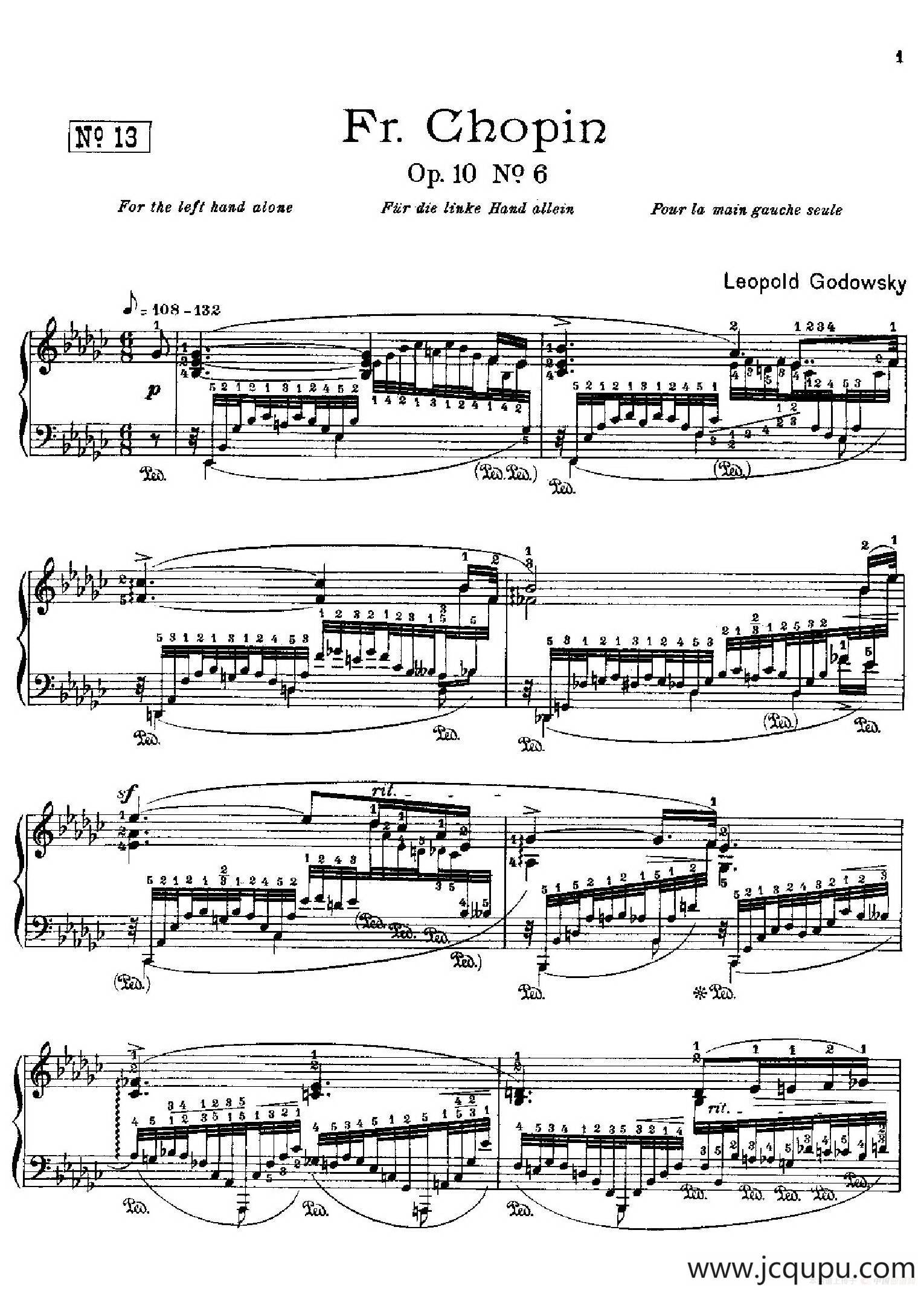 53首改编练习曲（No.13）简谱