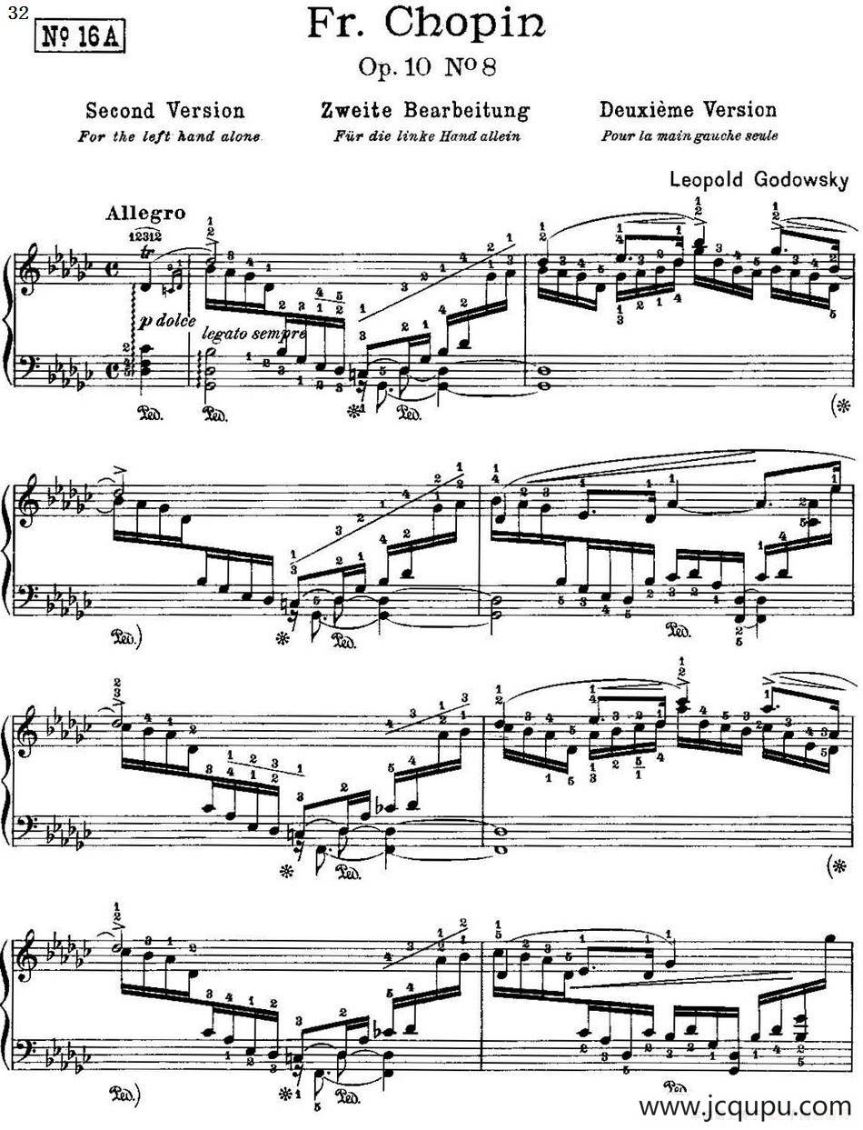 53首改编练习曲（No.16A）简谱