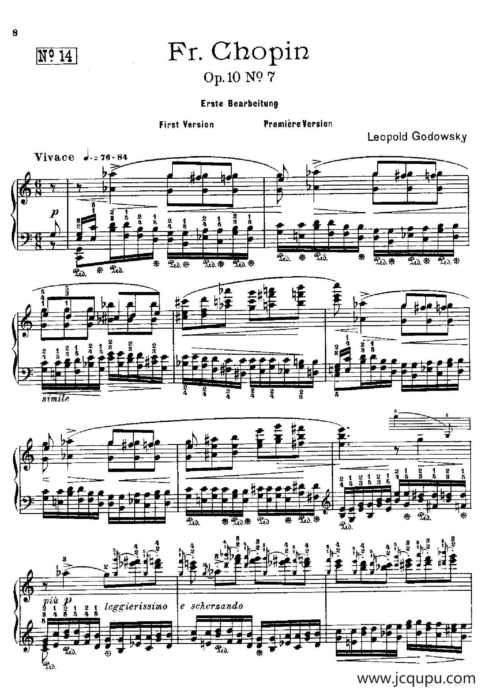 53首改编练习曲（No.14）简谱