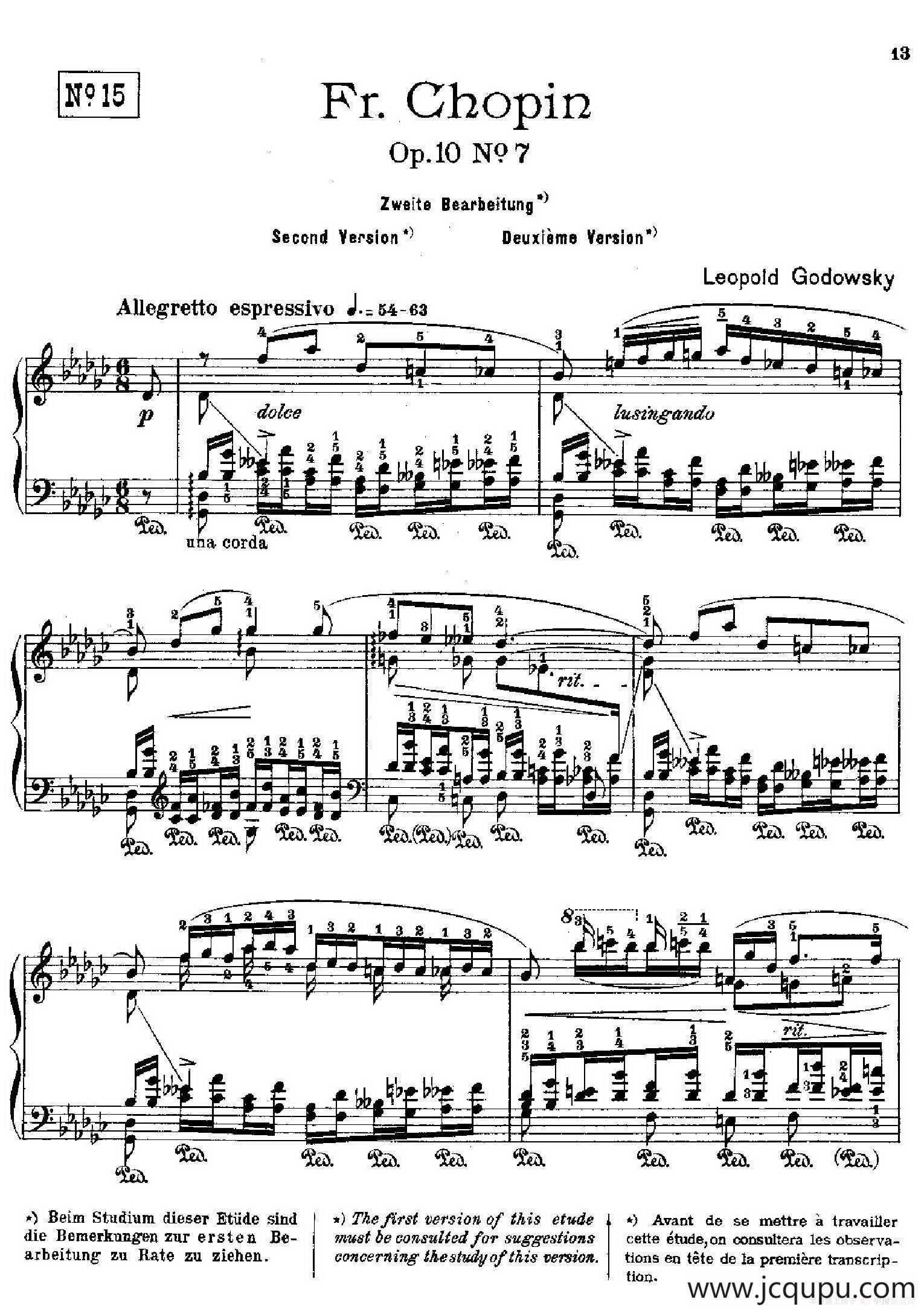 53首改编练习曲（No.15）简谱