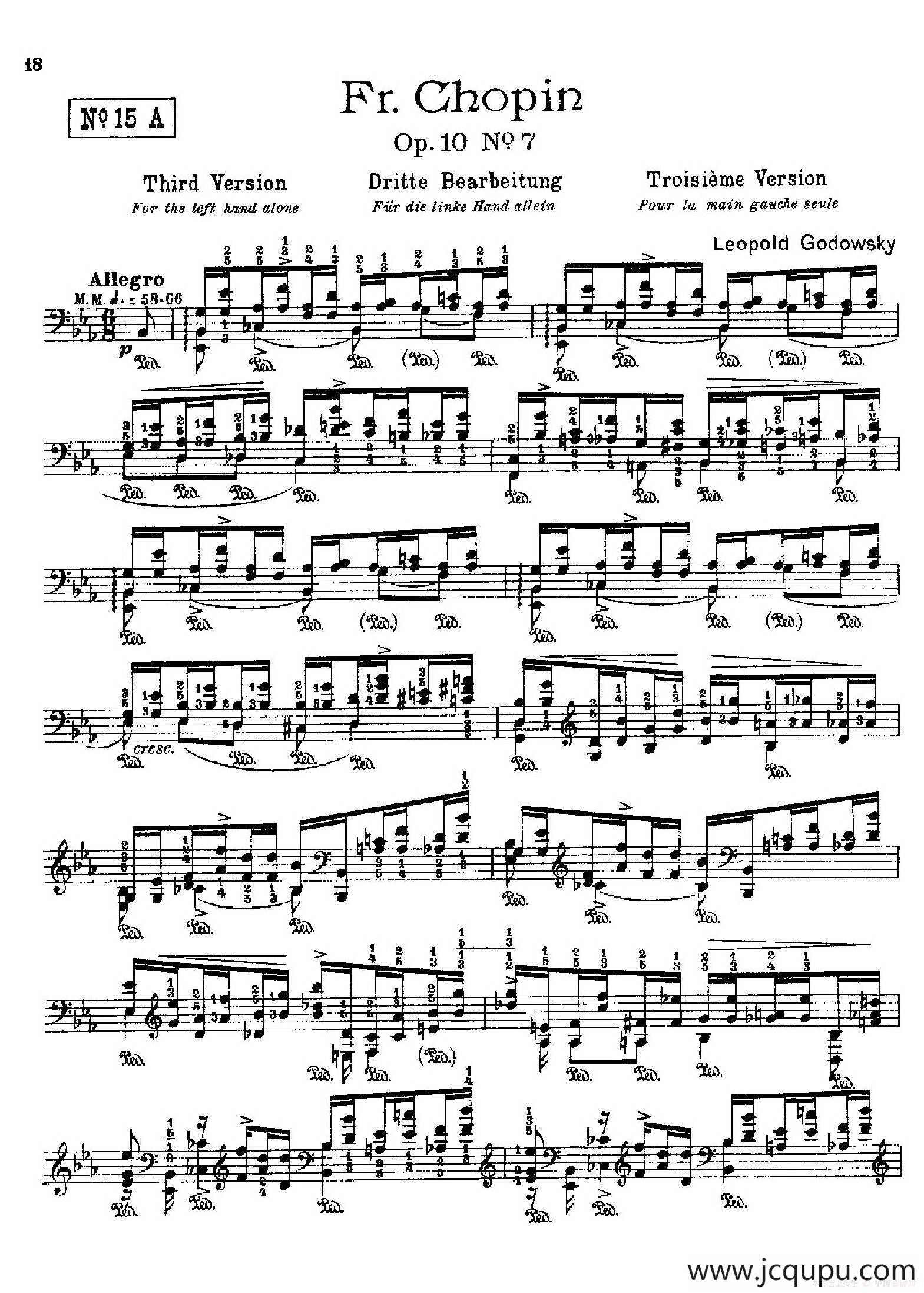53首改编练习曲（No.15A）简谱