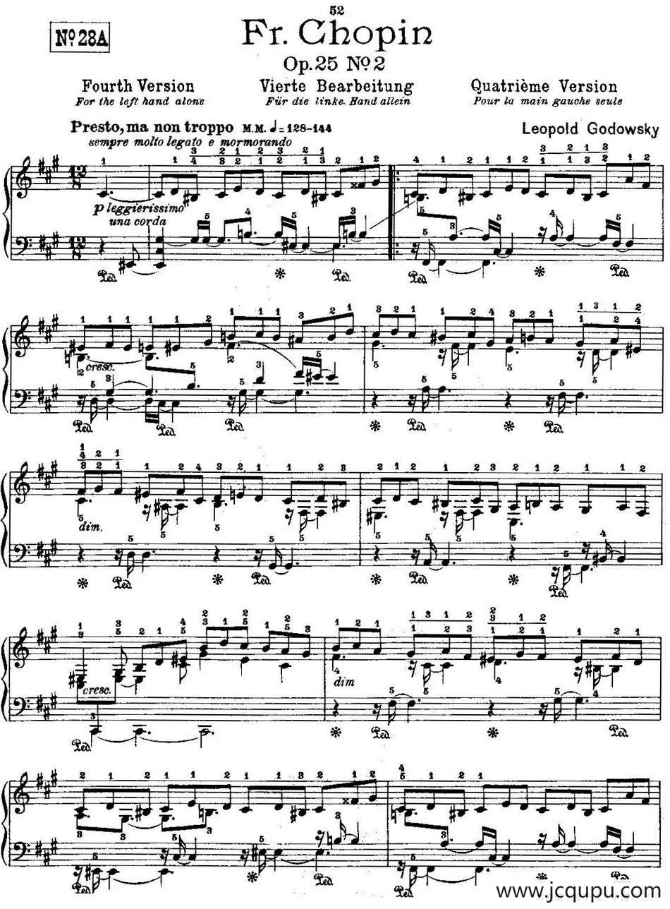 53首改编练习曲（No.28A）简谱