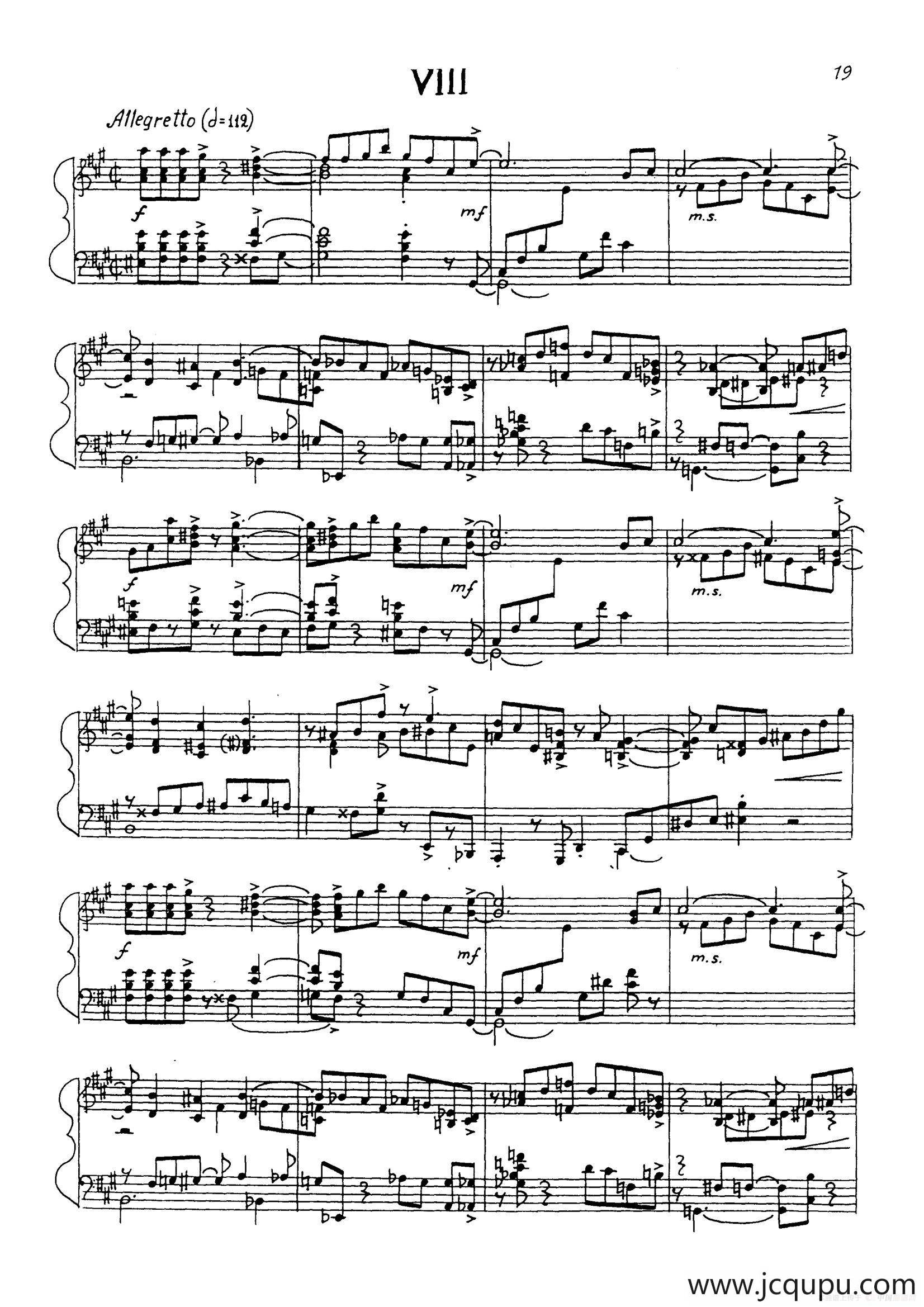 24 Preludes Op.53（24首前奏曲· Ⅷ）简谱