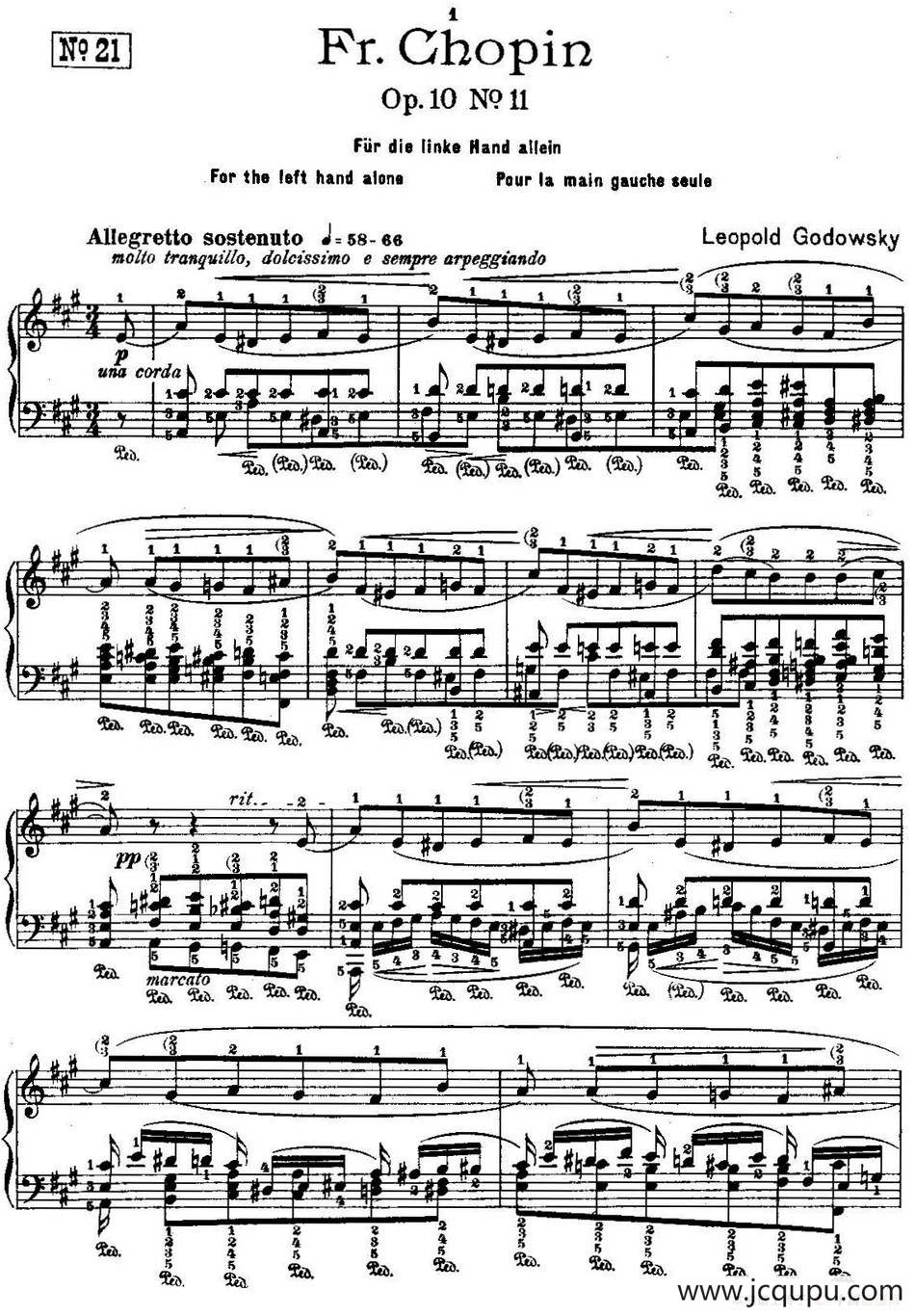 53首改编练习曲（No.21）简谱