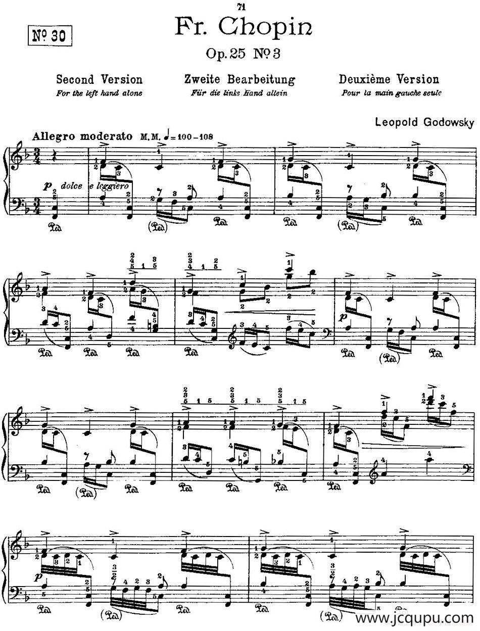 53首改编练习曲（No.30）简谱