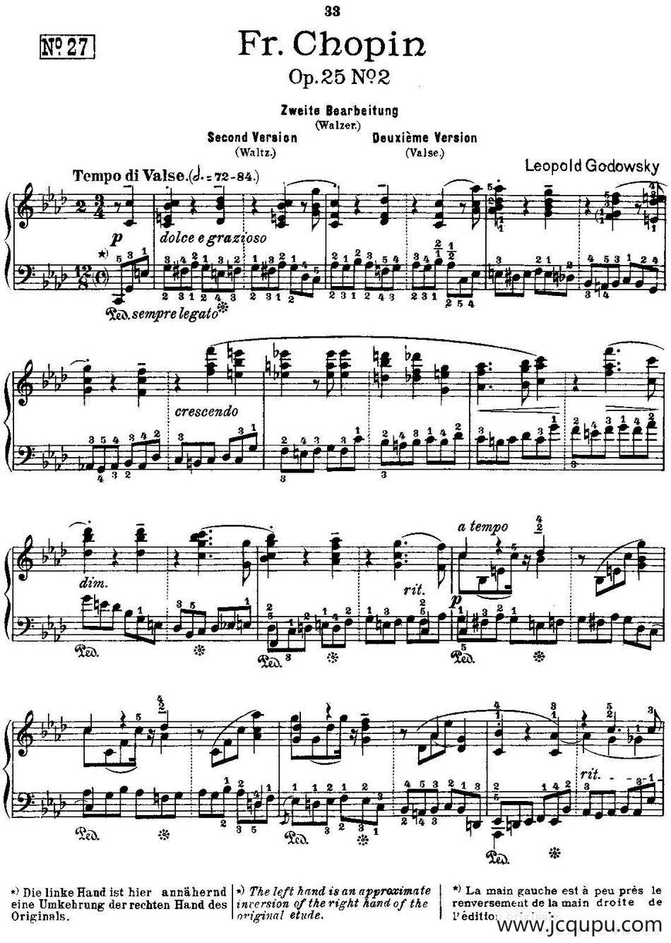 53首改编练习曲（No.27）简谱