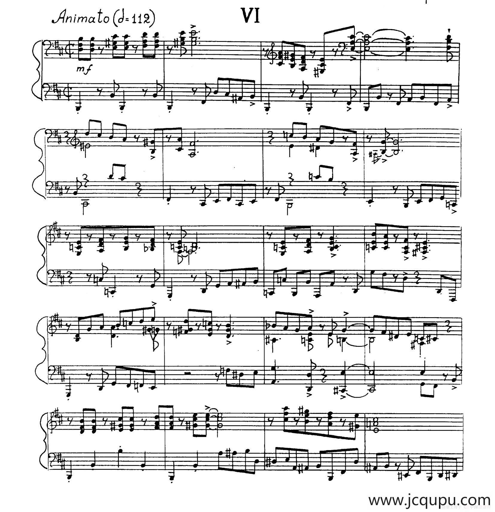 24 Preludes Op.53（24首前奏曲· Ⅵ）简谱
