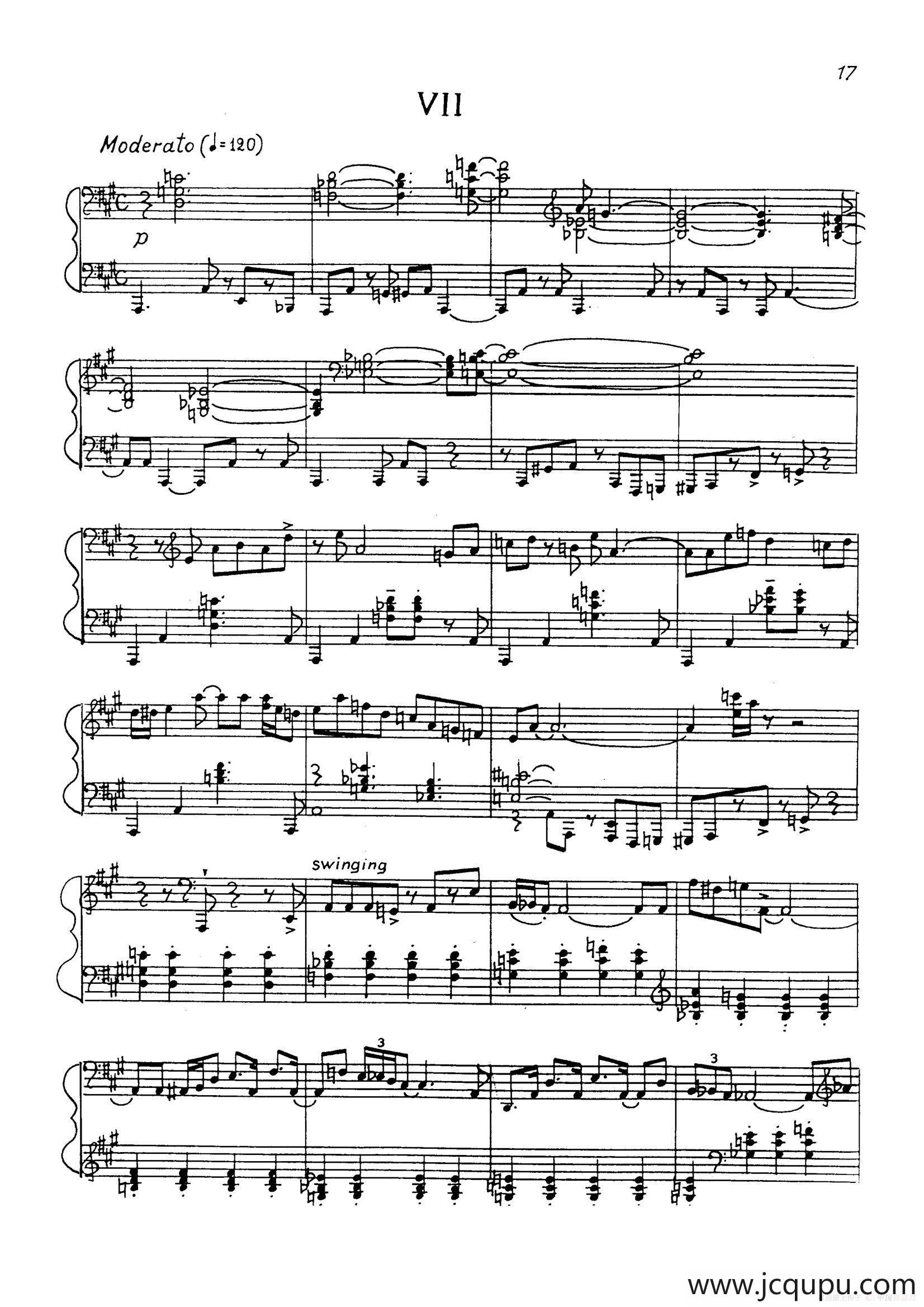 24 Preludes Op.53（24首前奏曲· Ⅶ）简谱