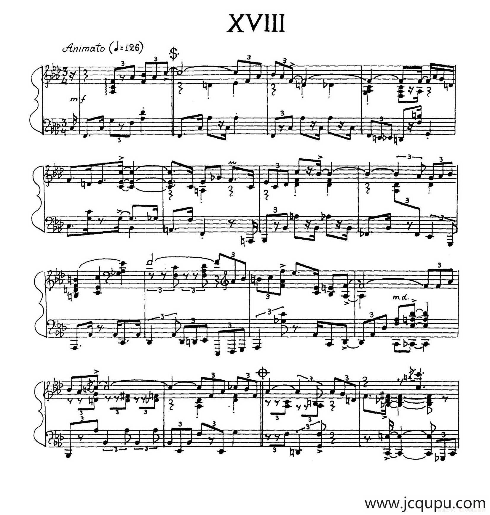 24 Preludes Op.53（24首前奏曲·XVIII）简谱