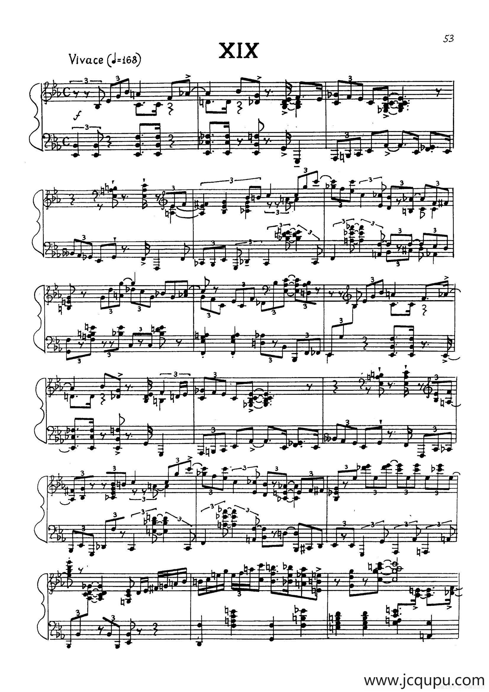 24 Preludes Op.53（24首前奏曲·XIX）简谱