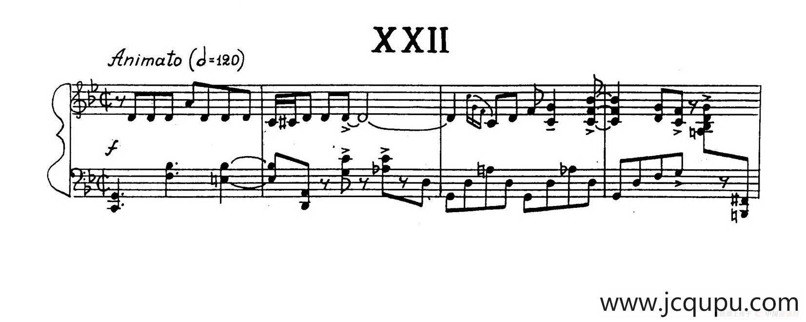 24 Preludes Op.53（24首前奏曲·XXⅡ）简谱