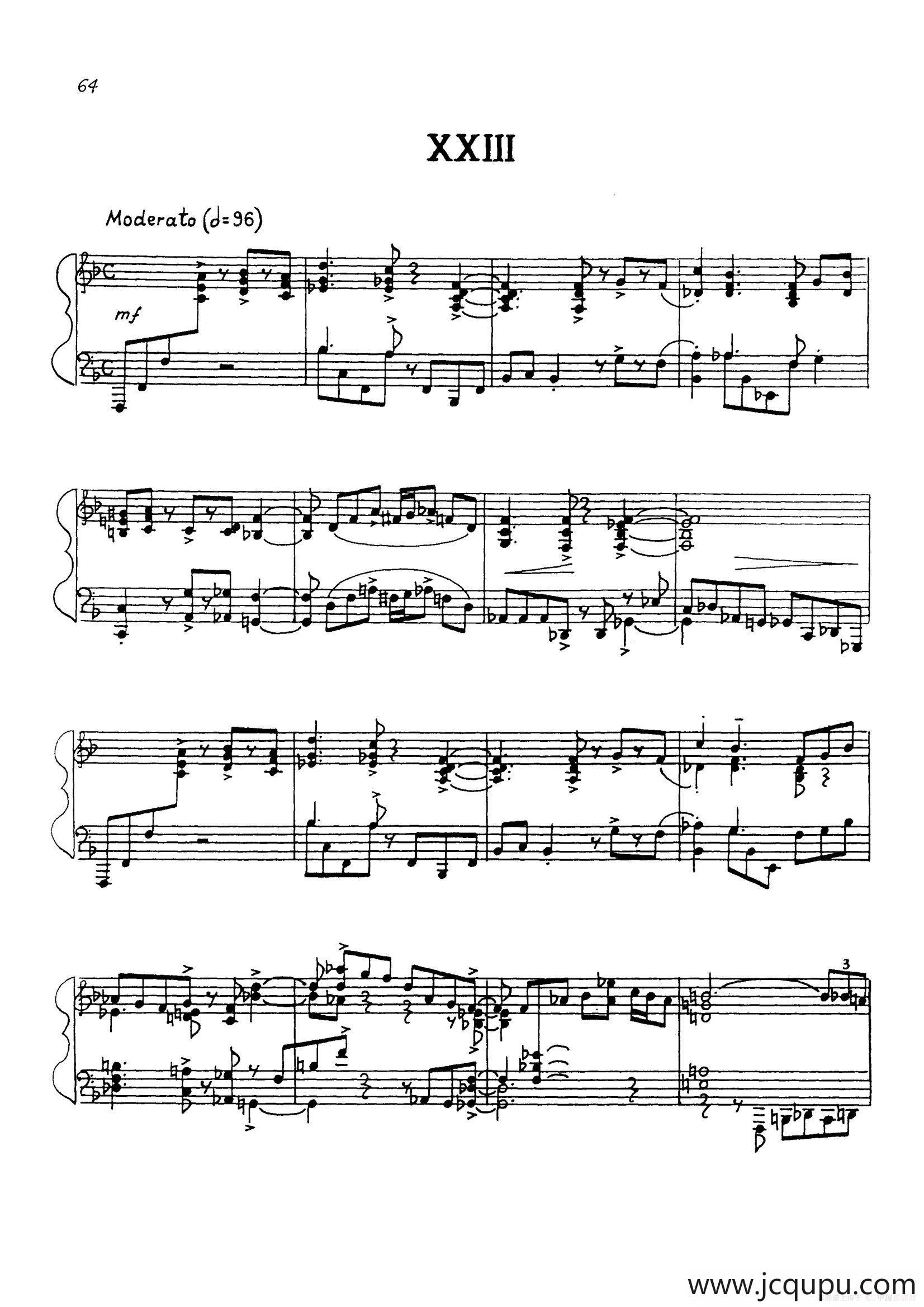 24 Preludes Op.53（24首前奏曲·XXⅢ）简谱