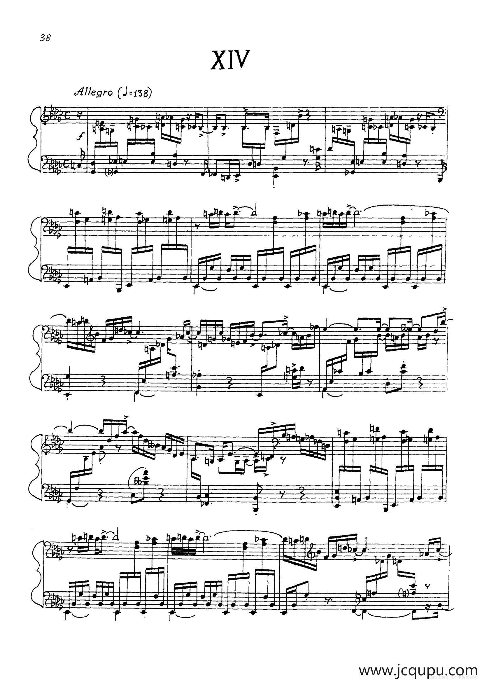 24 Preludes Op.53（24首前奏曲·XIV）简谱