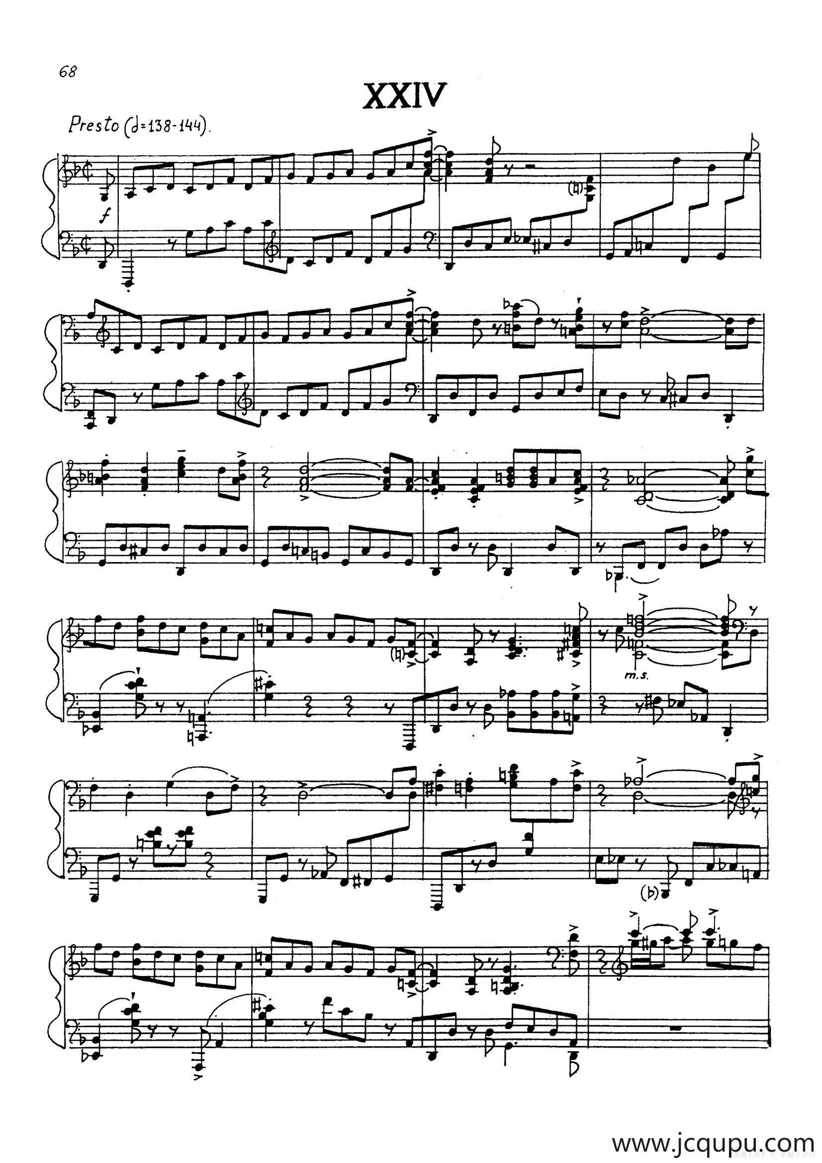 24 Preludes Op.53（24首前奏曲·XXⅣ）简谱
