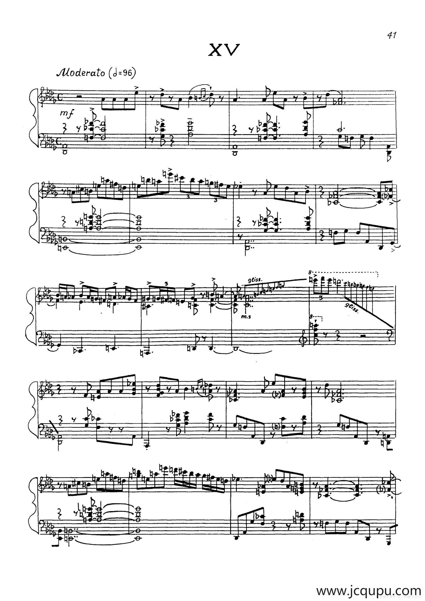 24 Preludes Op.53（24首前奏曲·XV）简谱