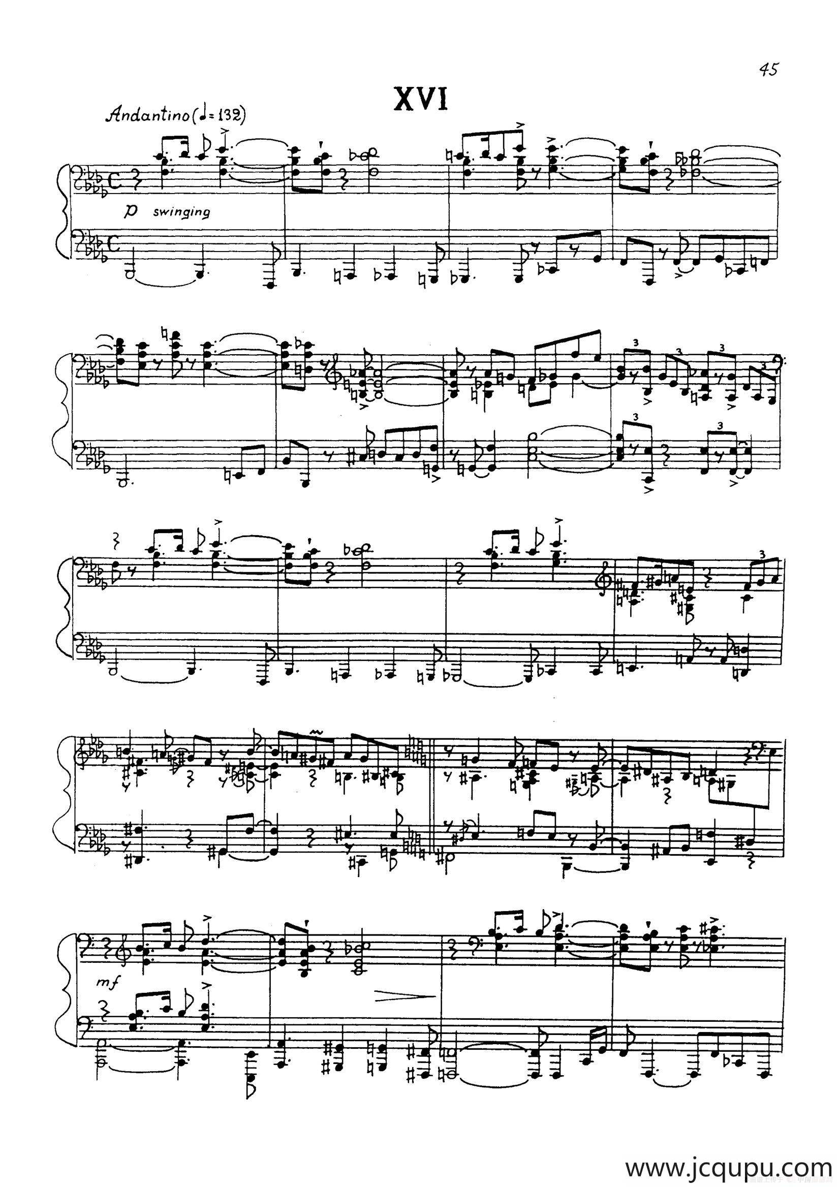 24 Preludes Op.53（24首前奏曲·XVI）简谱