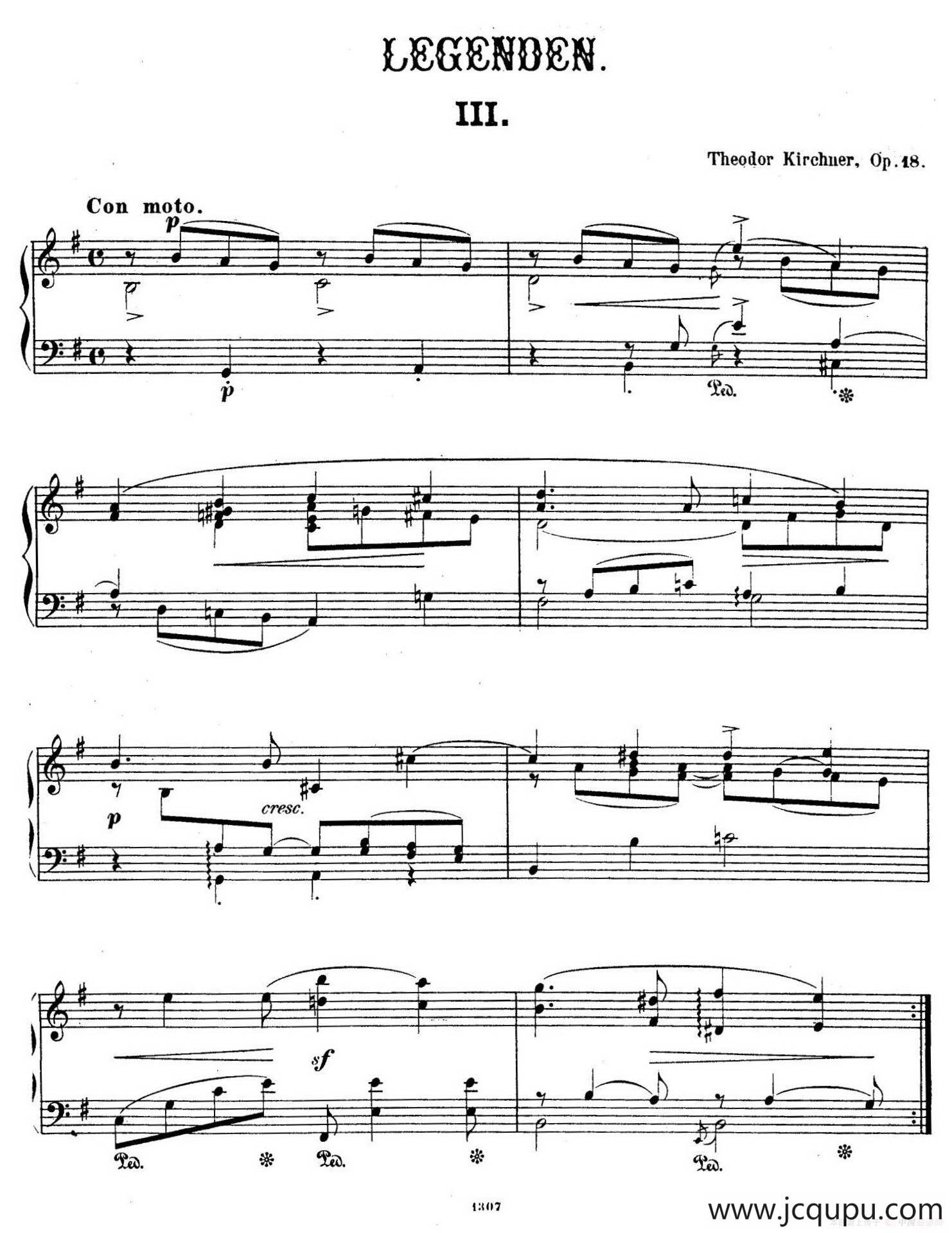 Legenden Op.18（9首传奇·Ⅲ）简谱