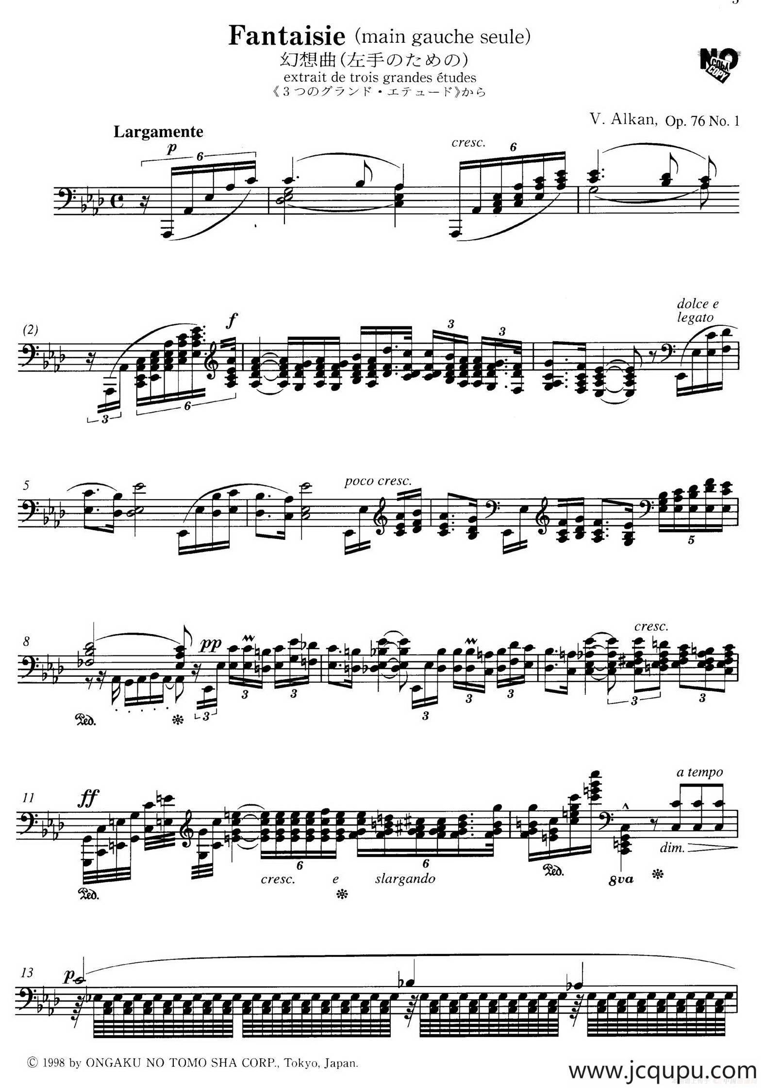 3 Grandes Etudes Op.76 No.1（3首华丽练习曲·1）简谱