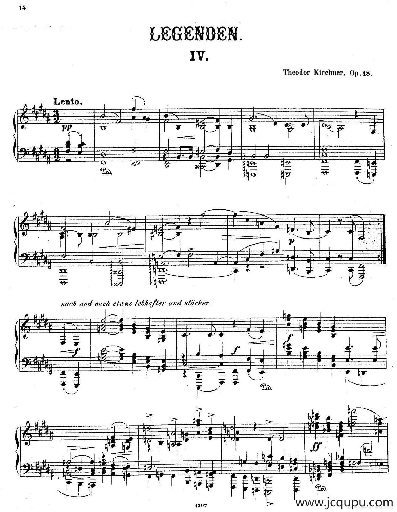 Legenden Op.18（9首传奇·Ⅳ）简谱