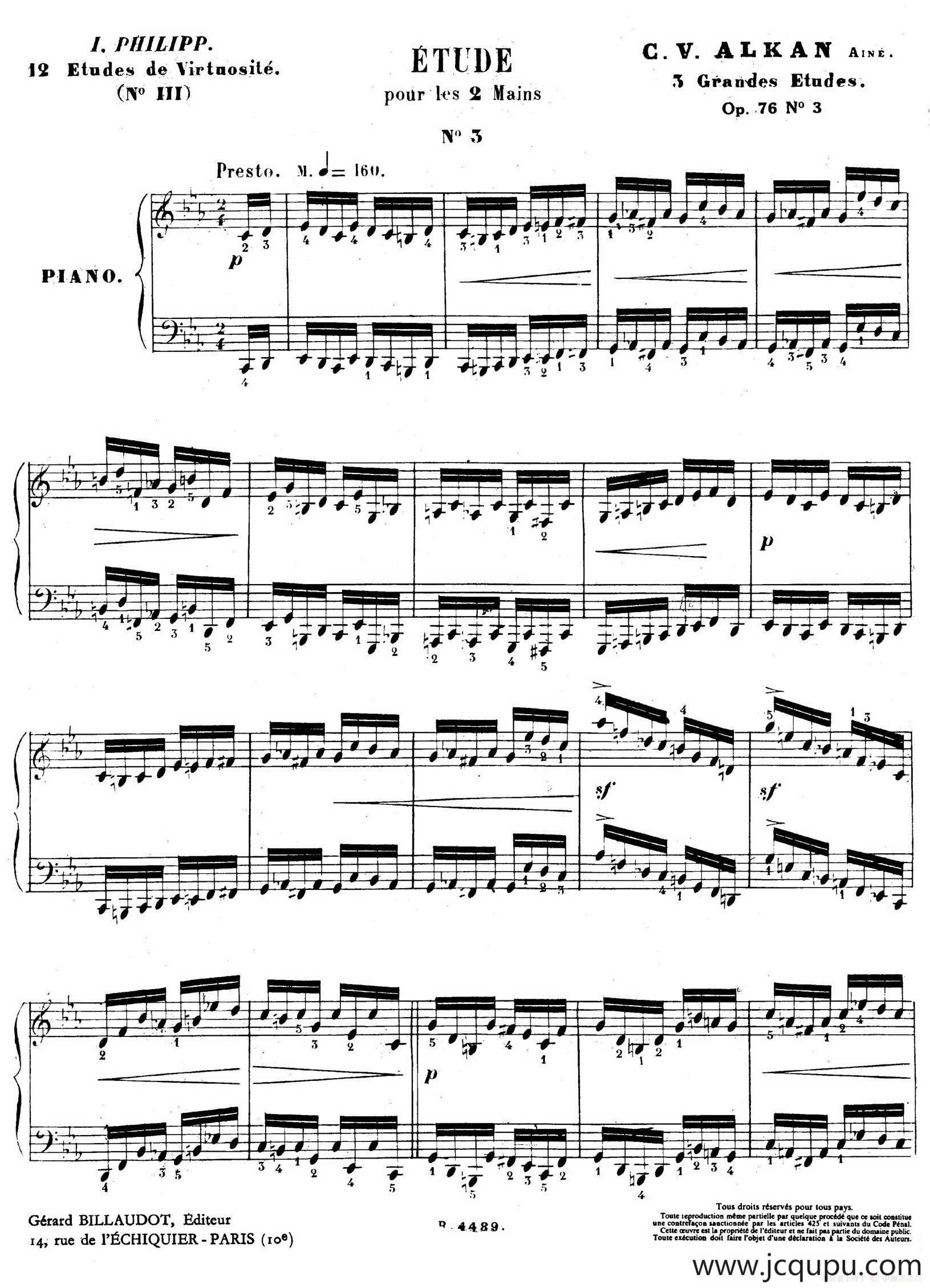 3 Grandes Etudes Op.76 No.3（3首华丽练习曲·3）简谱