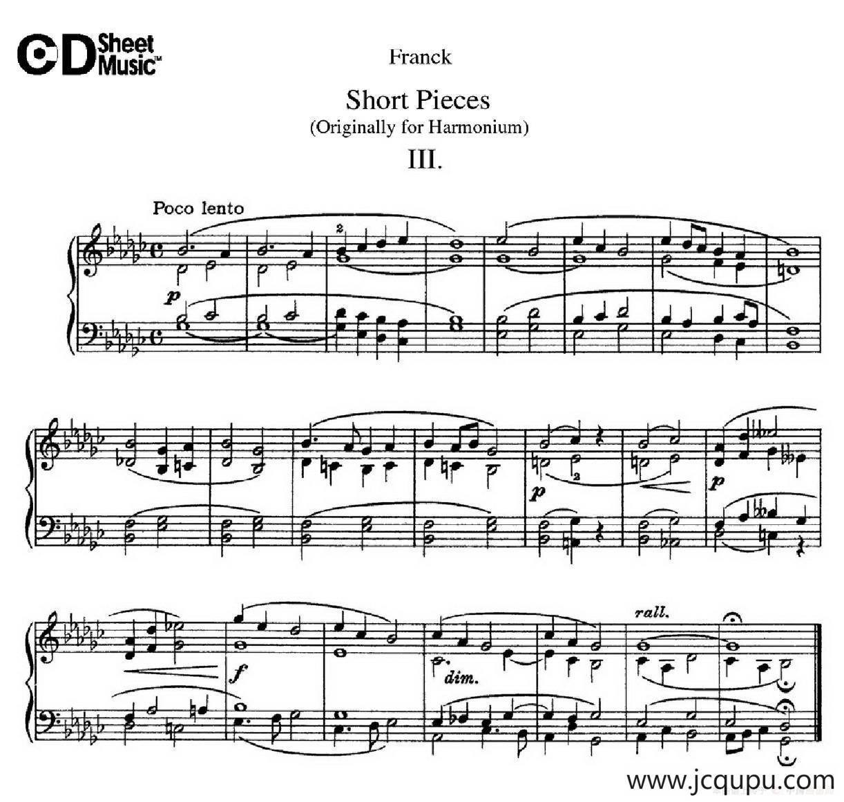 18 Short Pieces（18首小品·Ⅲ）简谱