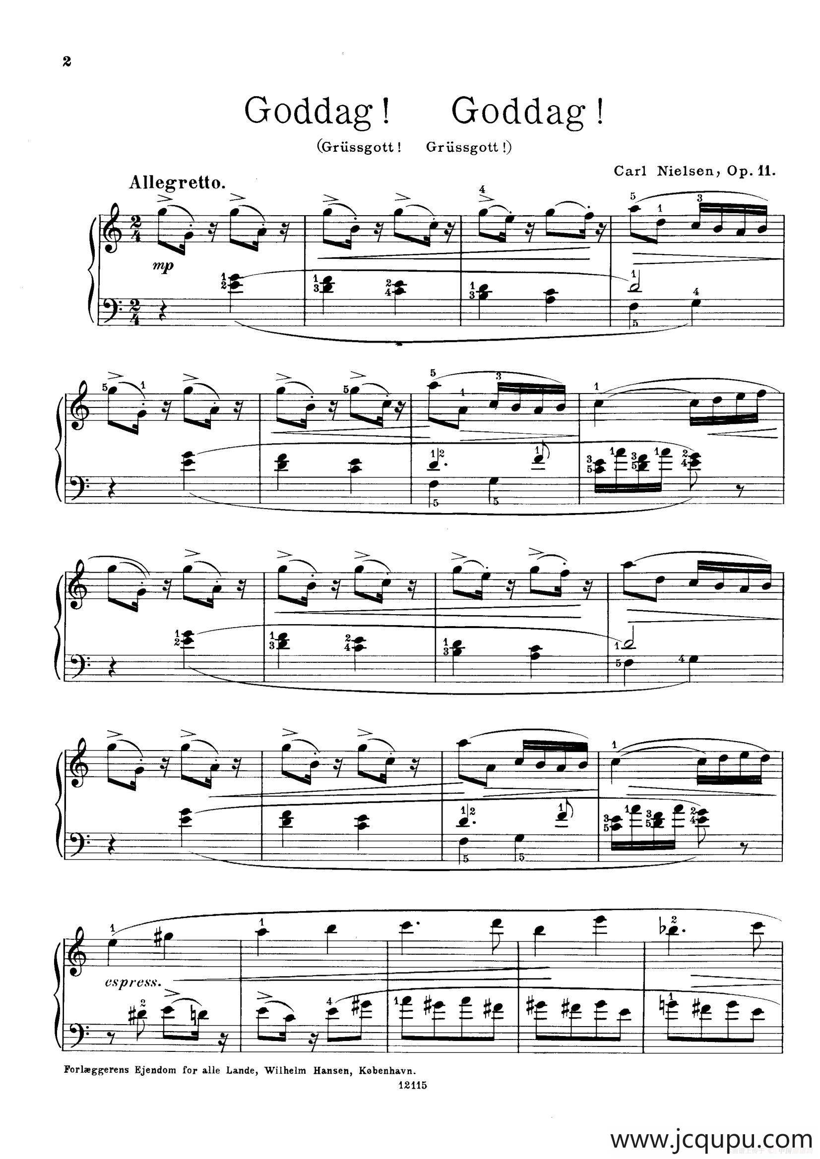 Six Humorous Bagatelles Op.11（6首幽默小品·1）简谱