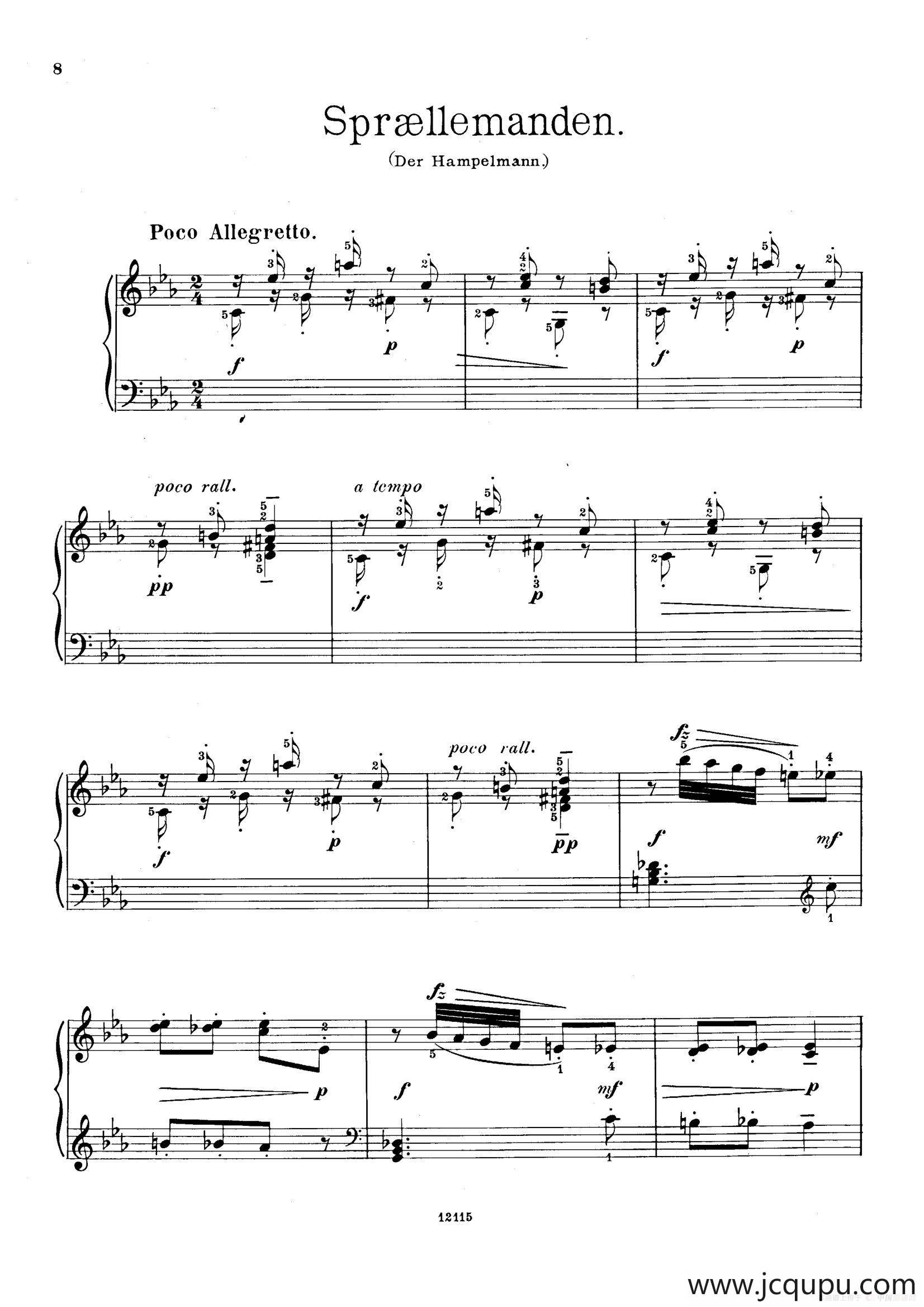 Six Humorous Bagatelles Op.11（6首幽默小品·4）简谱