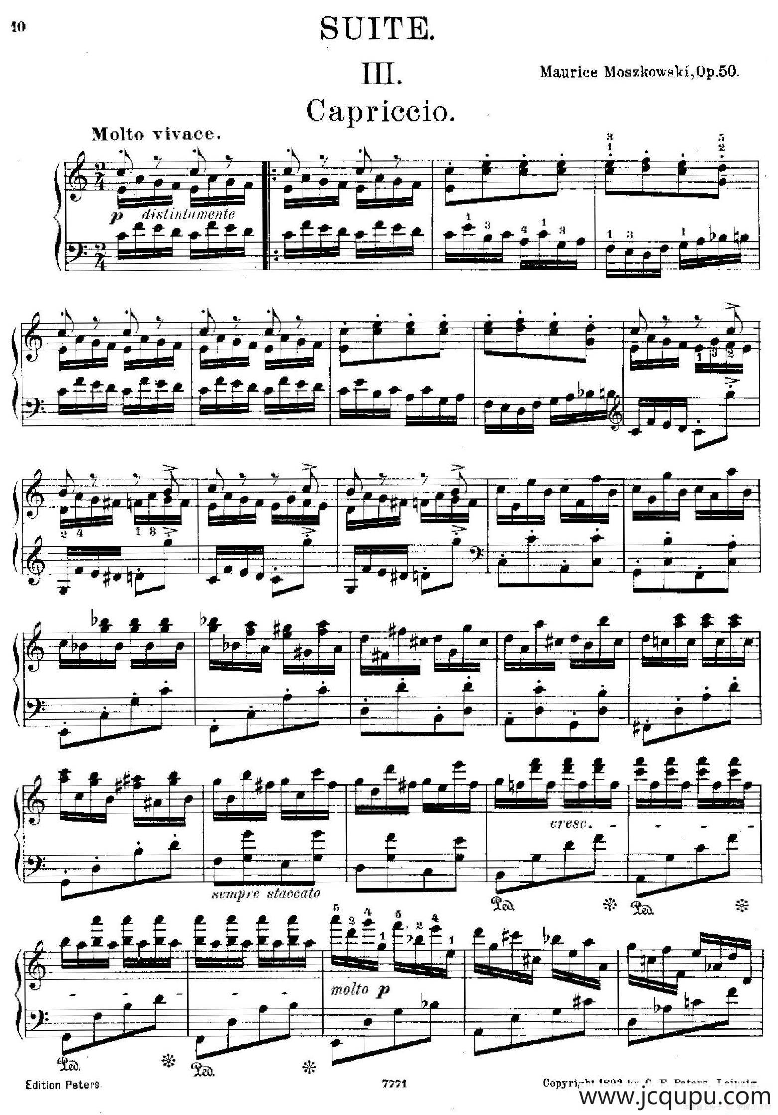 Suite in G Major Op.50（G大调组曲·Ⅲ）简谱