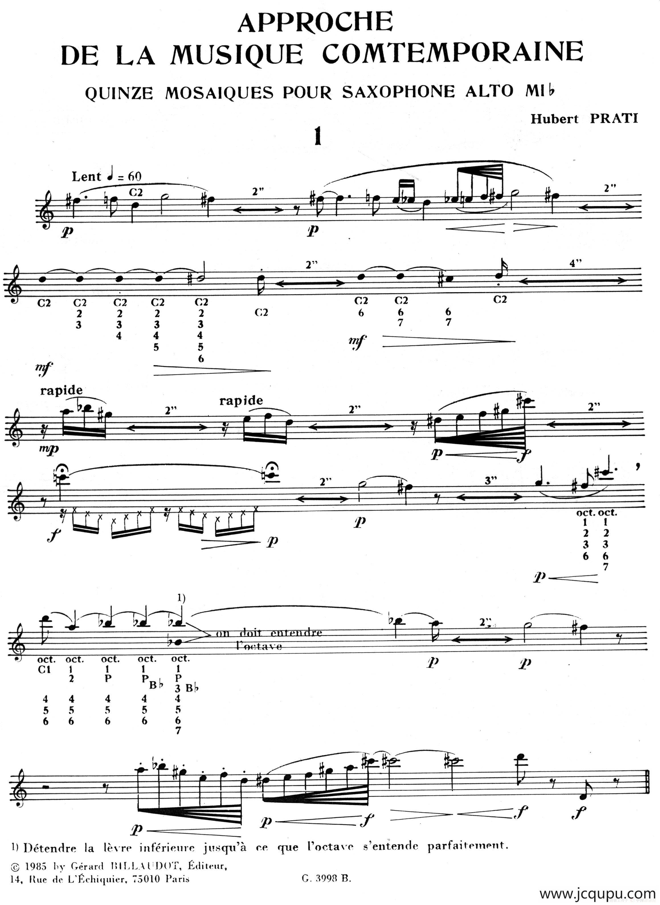 15首现代派练习曲（1）简谱