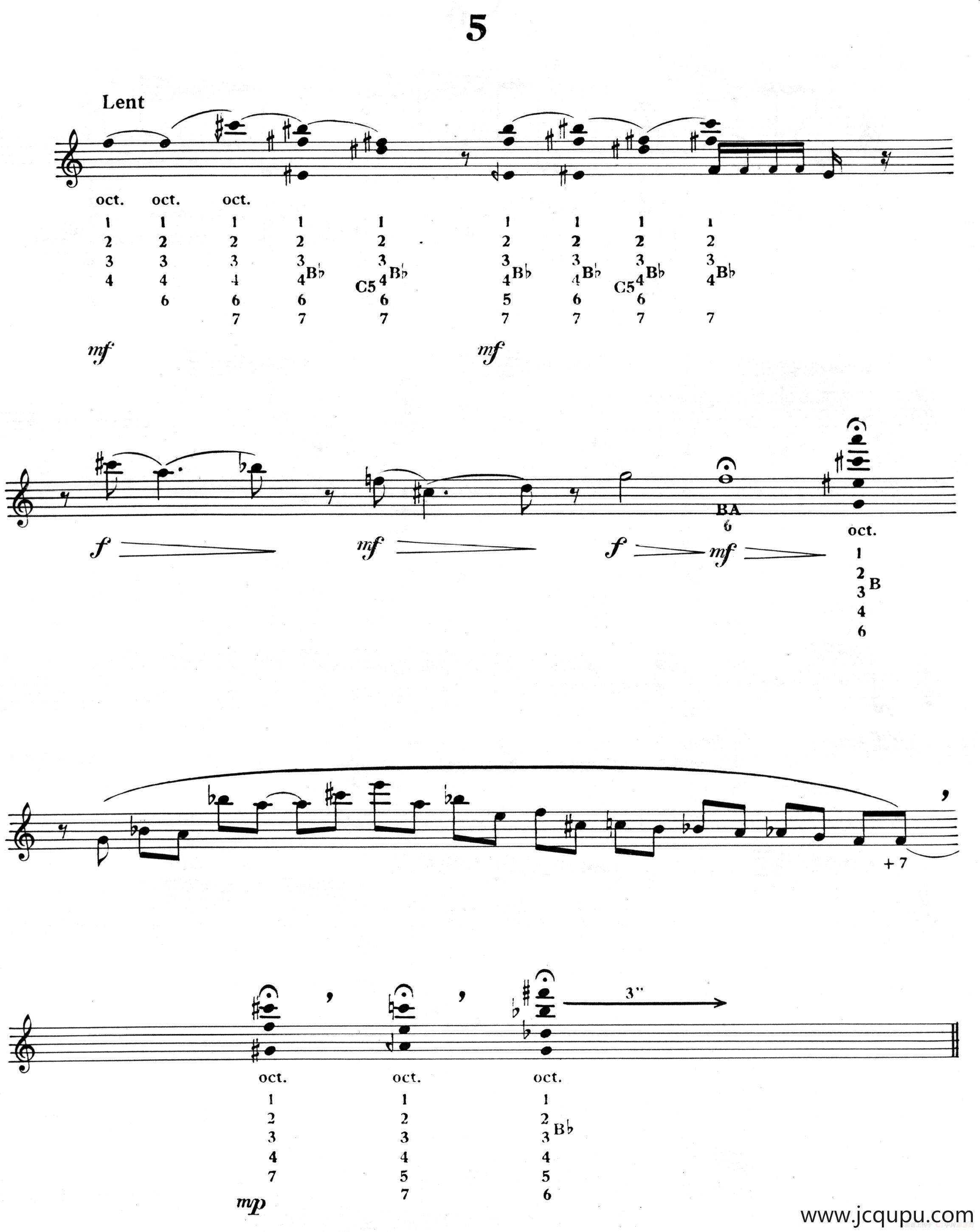 15首现代派练习曲（5）简谱