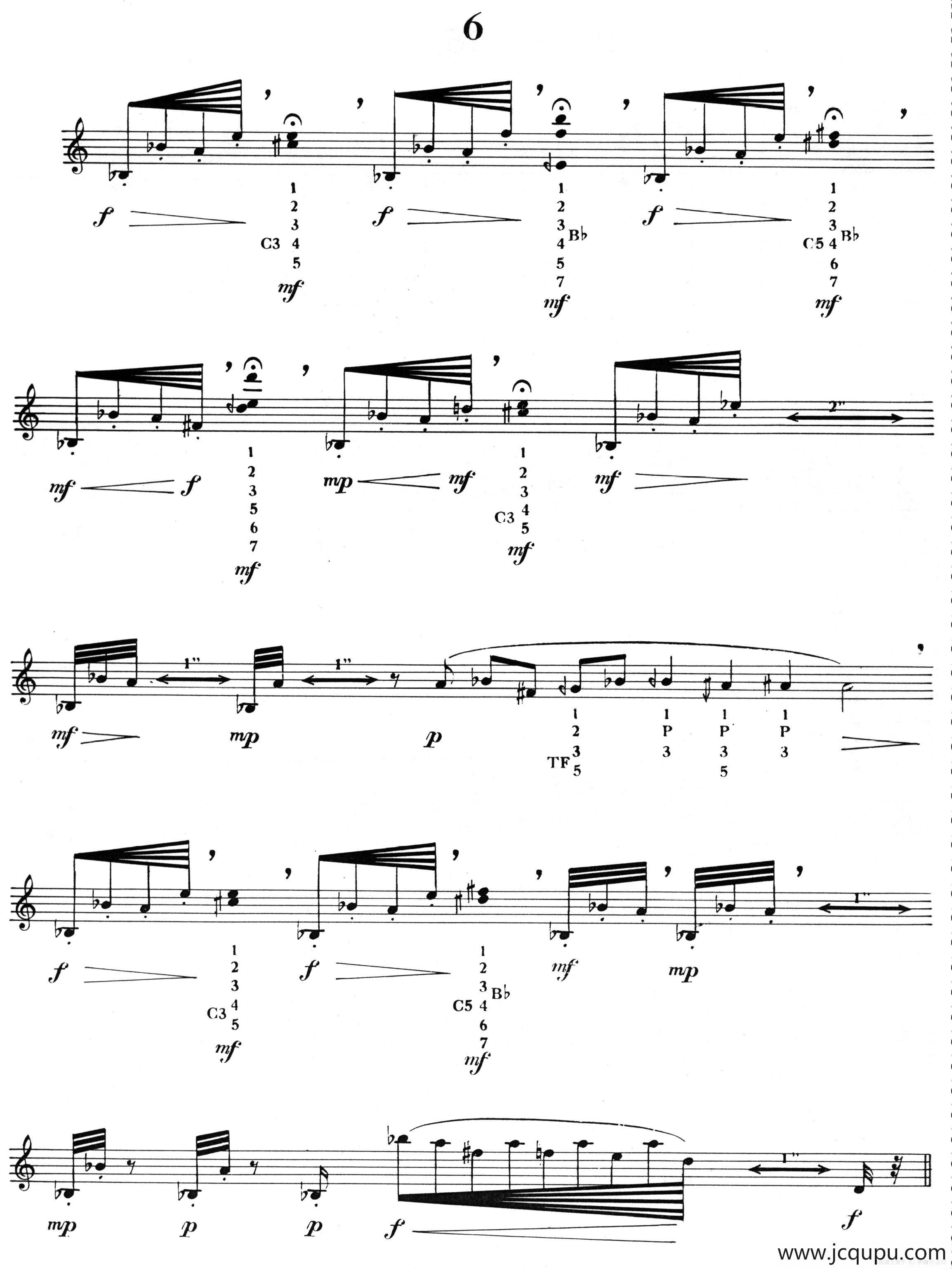 15首现代派练习曲（6）简谱