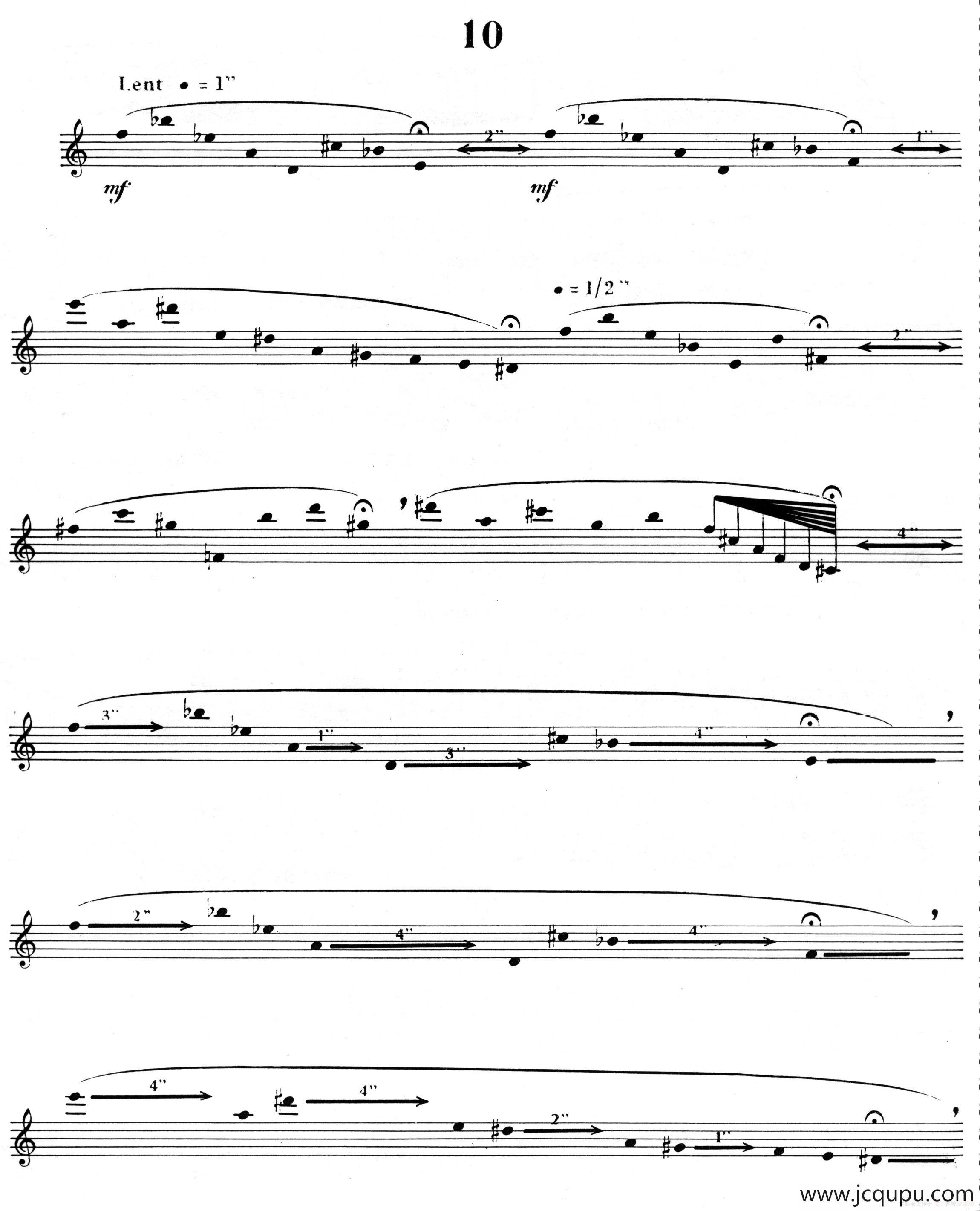 15首现代派练习曲（10）简谱