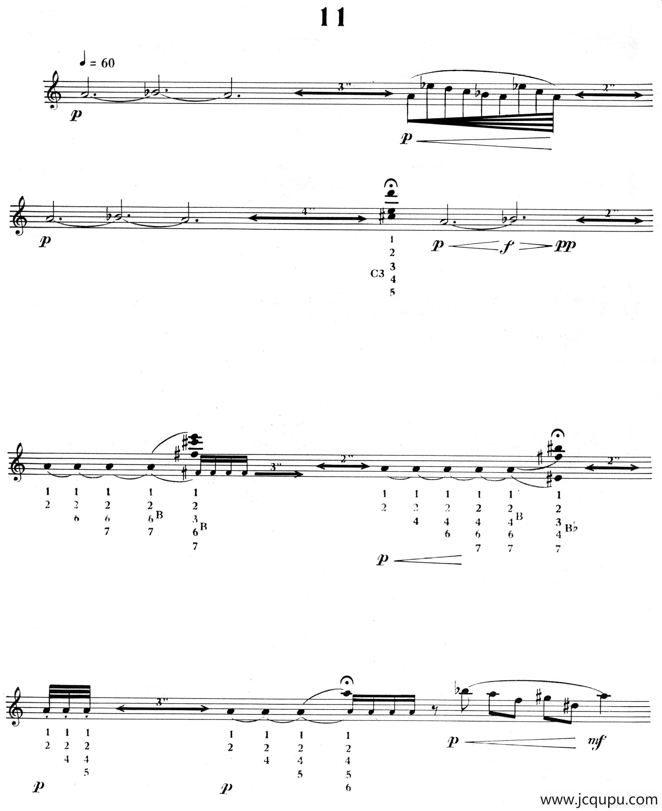 15首现代派练习曲（11）简谱