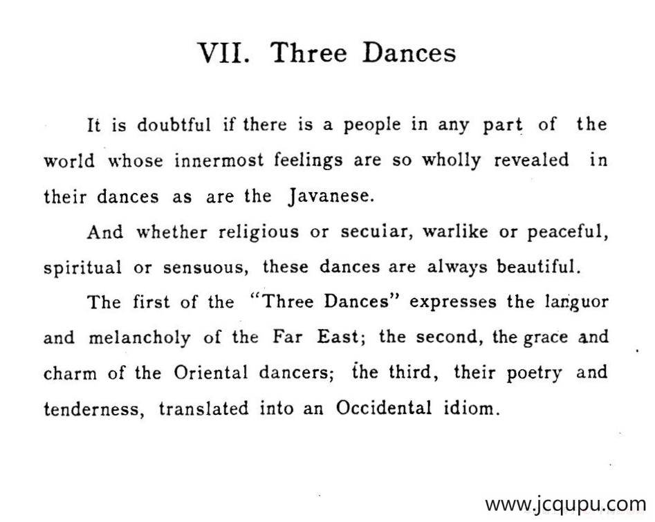 Java Suiten（爪哇组曲Ⅶ）简谱