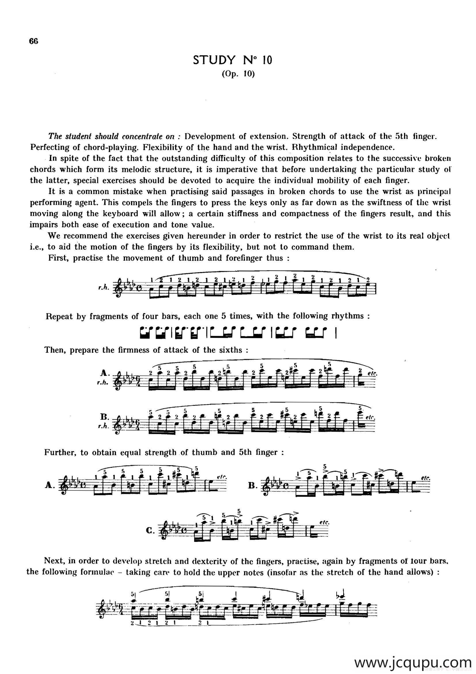 12 Etudes Op.10 柯尔托教学版（12首练习曲·10）简谱