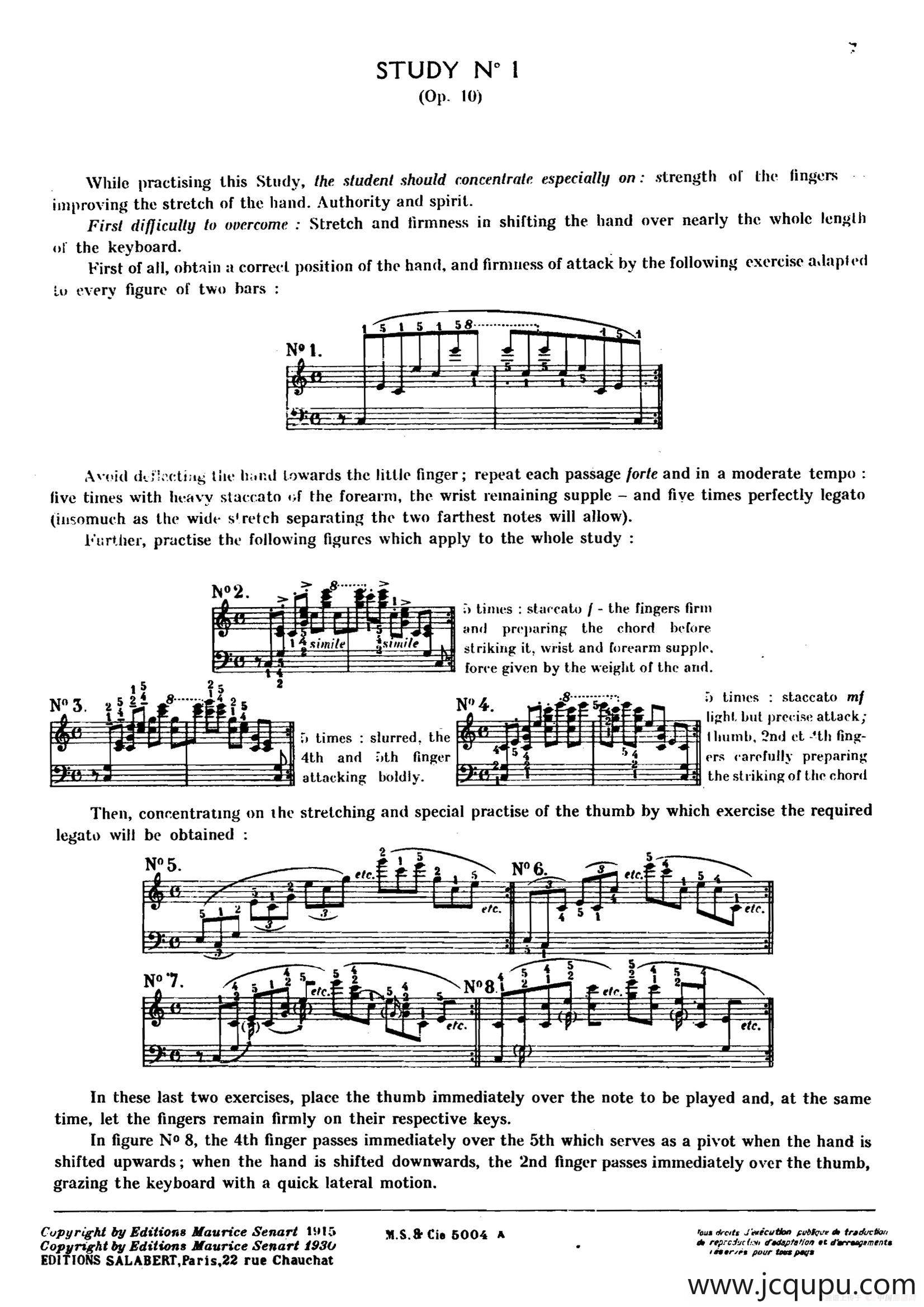 12 Etudes Op.10 柯尔托教学版（12首练习曲·1）简谱