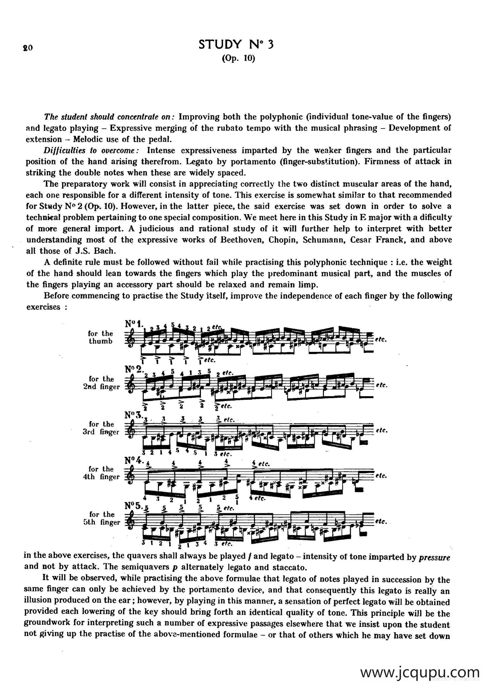 12 Etudes Op.10 柯尔托教学版（12首练习曲·3）简谱