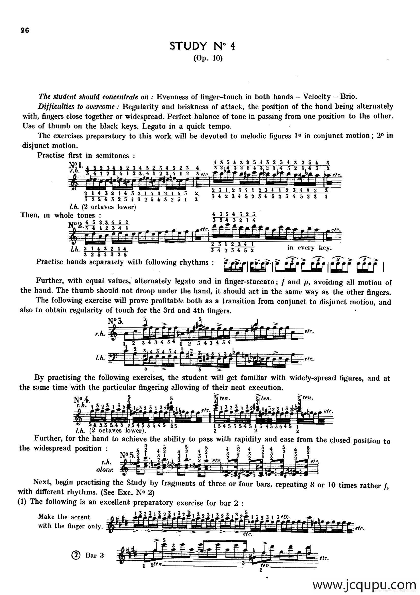 12 Etudes Op.10 柯尔托教学版（12首练习曲·4）简谱