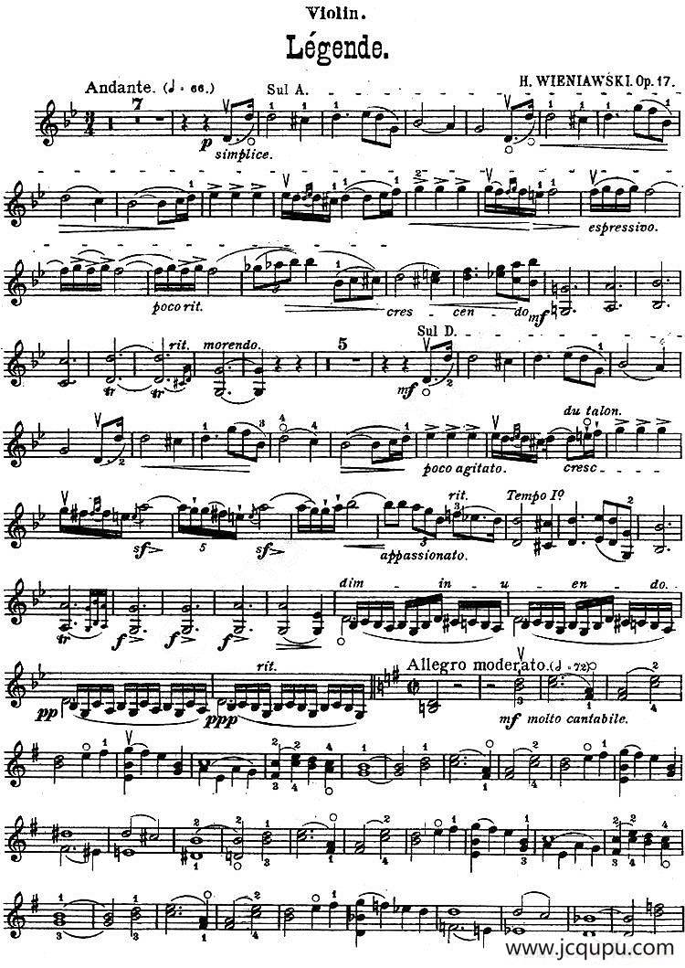 LEGENDE Op.17（传奇）简谱