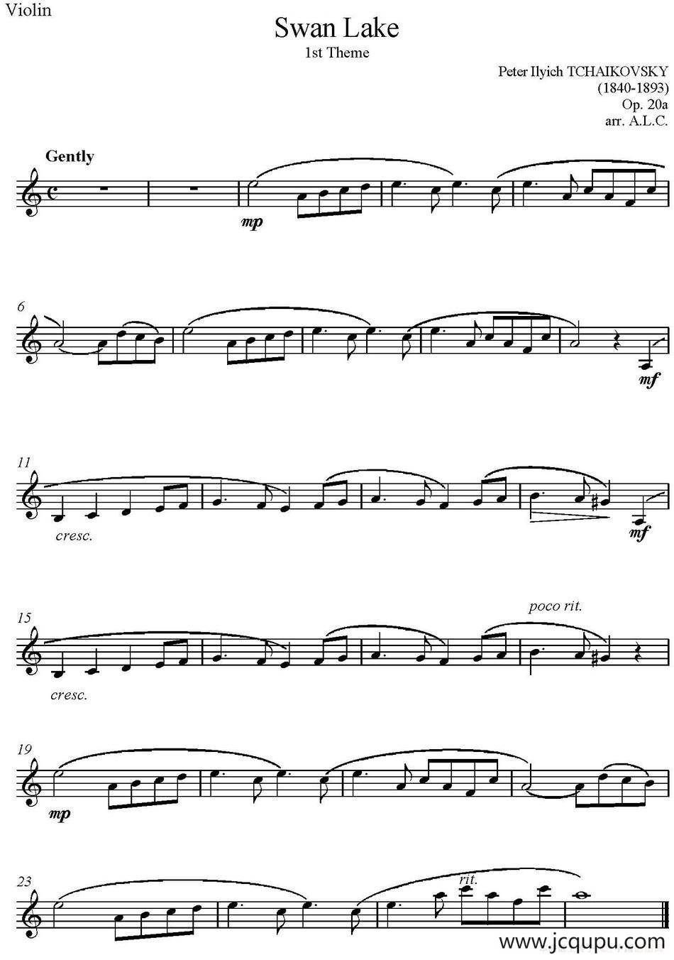 Swan Lake（天鹅湖）简谱