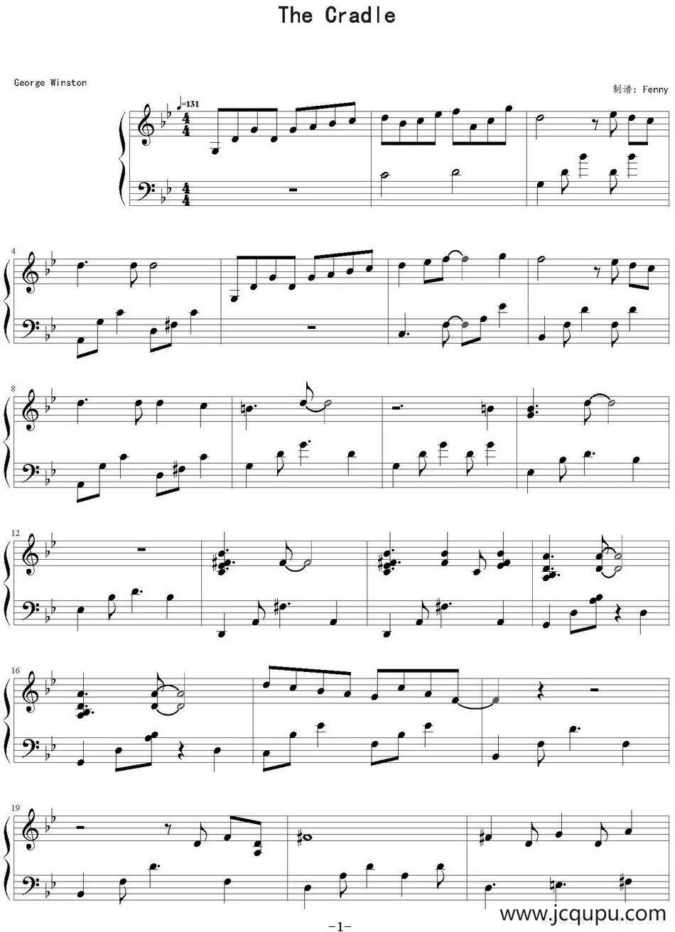 The Cradle（Fenny制谱版）简谱