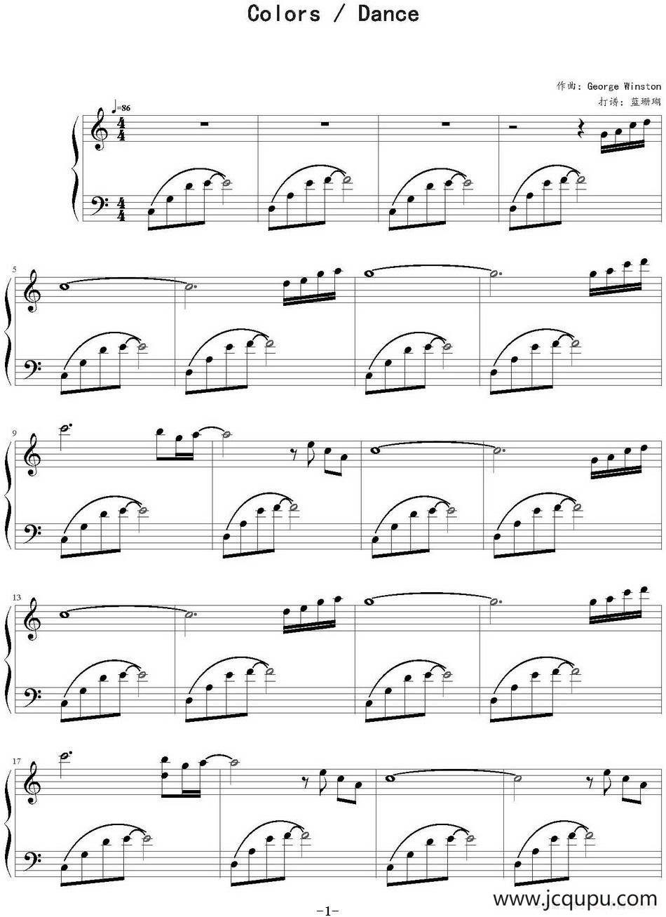Colors Dance简谱