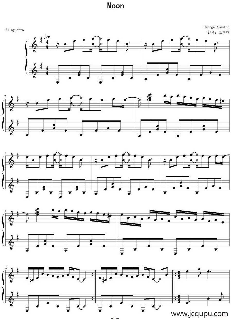 Moon简谱