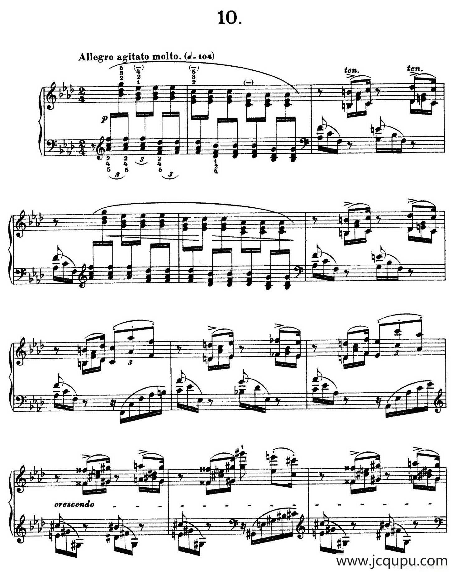 12 Etudes d'execution Transcendante S.139（12首超技练习曲·10）简谱