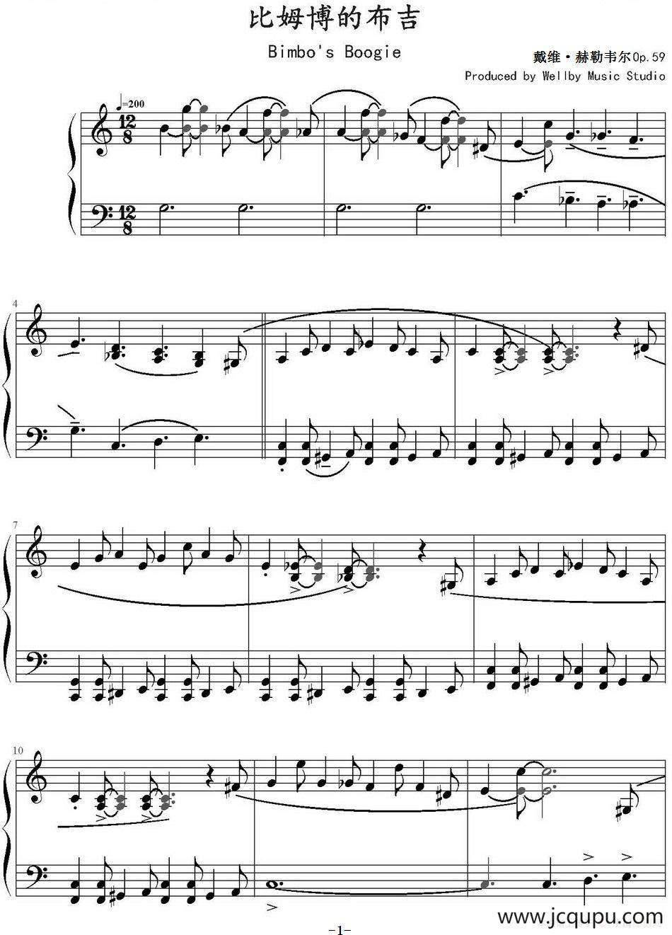 比姆博的布吉 Bimbos Boogie简谱