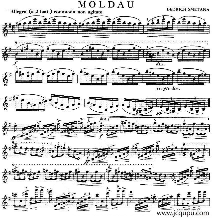 MOLDAU（沃尔塔瓦河）简谱