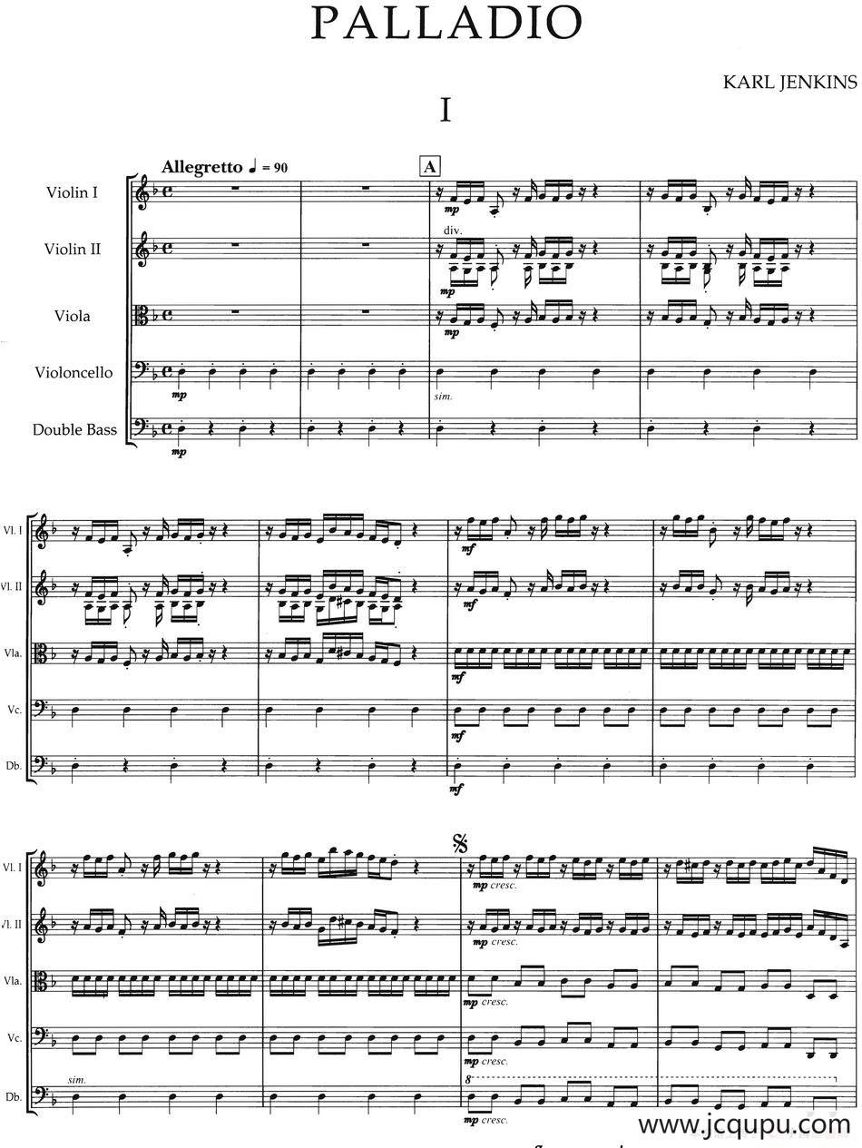 PALLADIO（弦乐四重奏）简谱